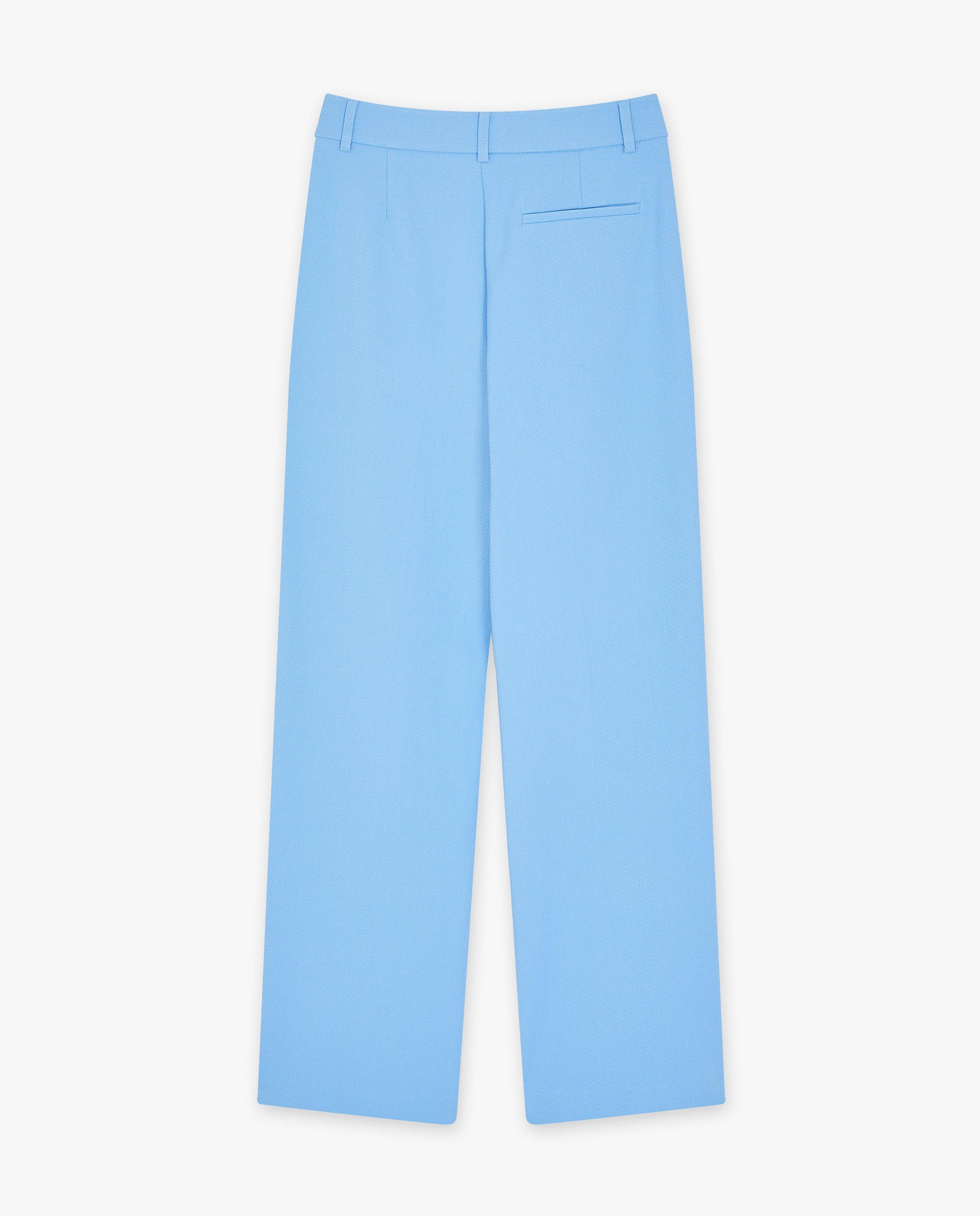 Broeken - Blauwe broek met structuur