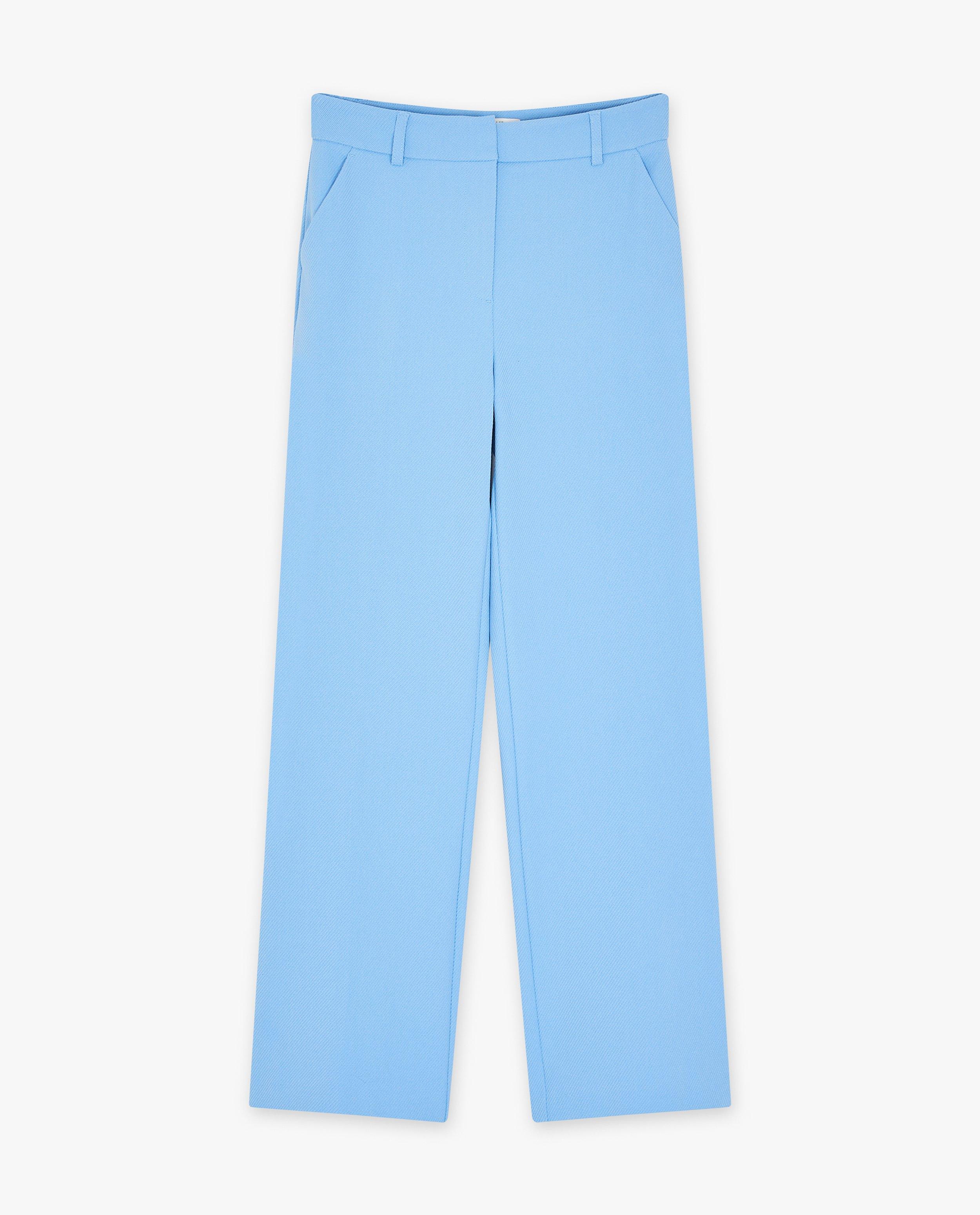 Broeken - Blauwe broek met structuur