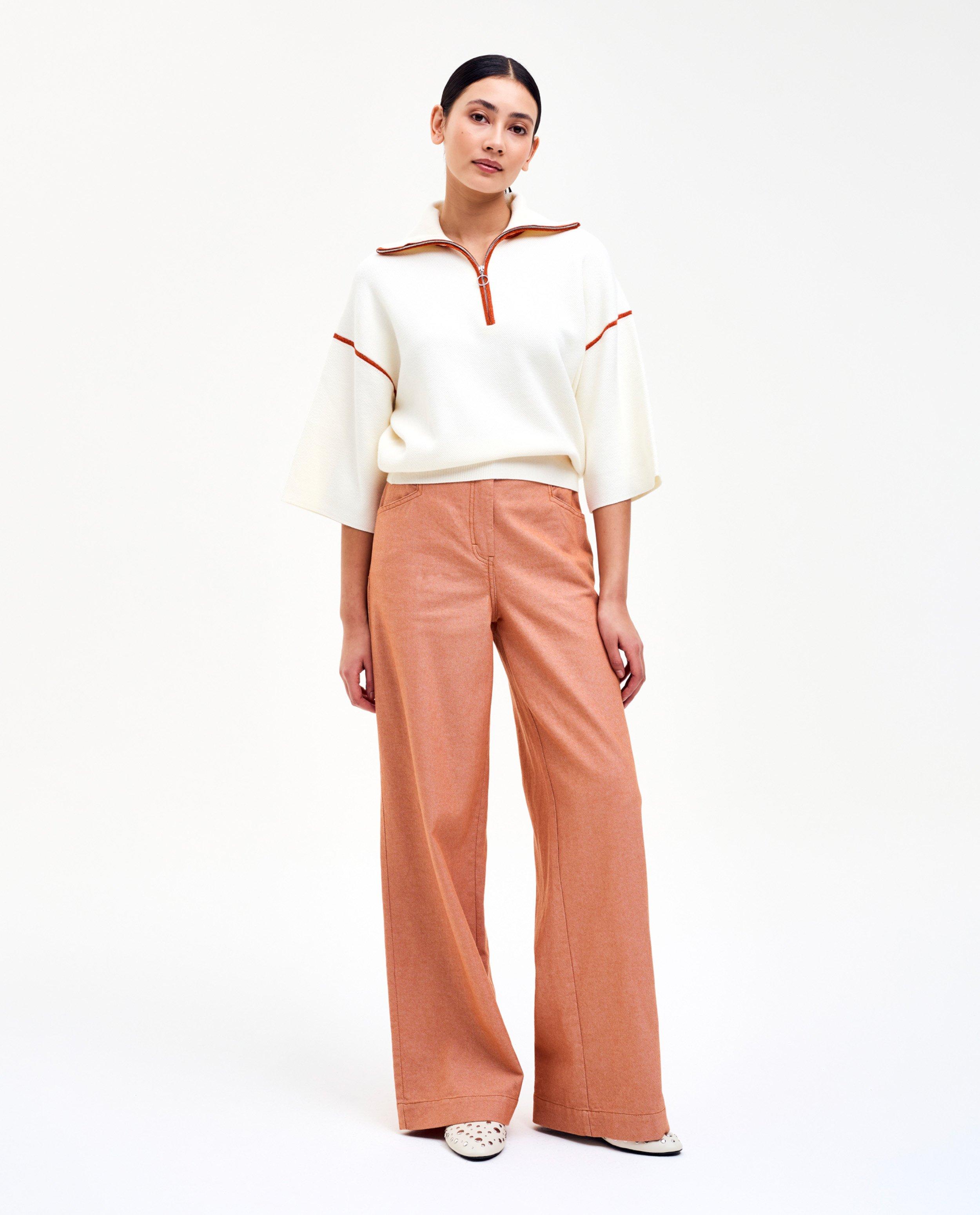 Jeans orange - D&eacute;tails du produit - brun - image num&eacute;ro 1