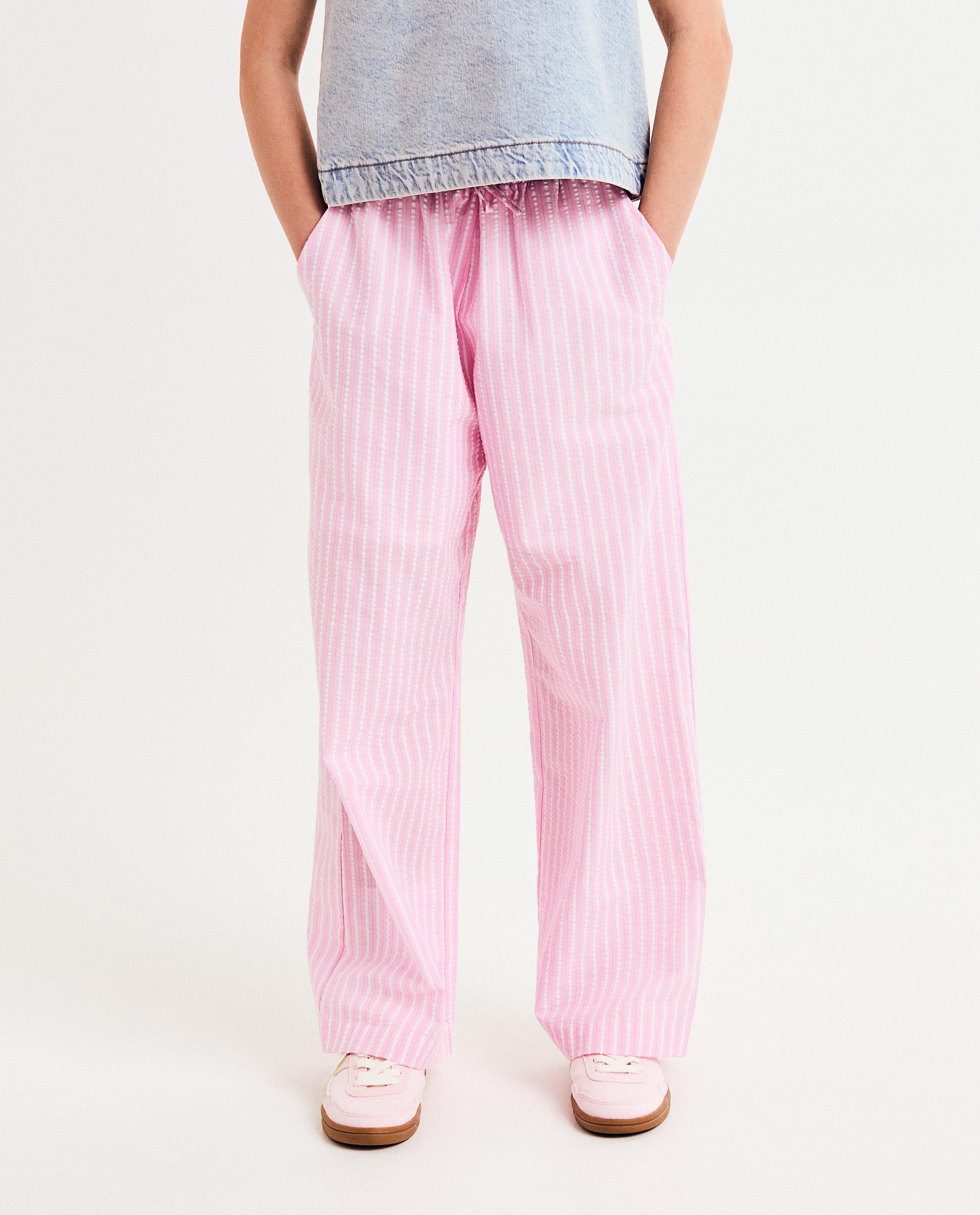 Broeken - Broek met structuur, straight fit, 9-16 jaar