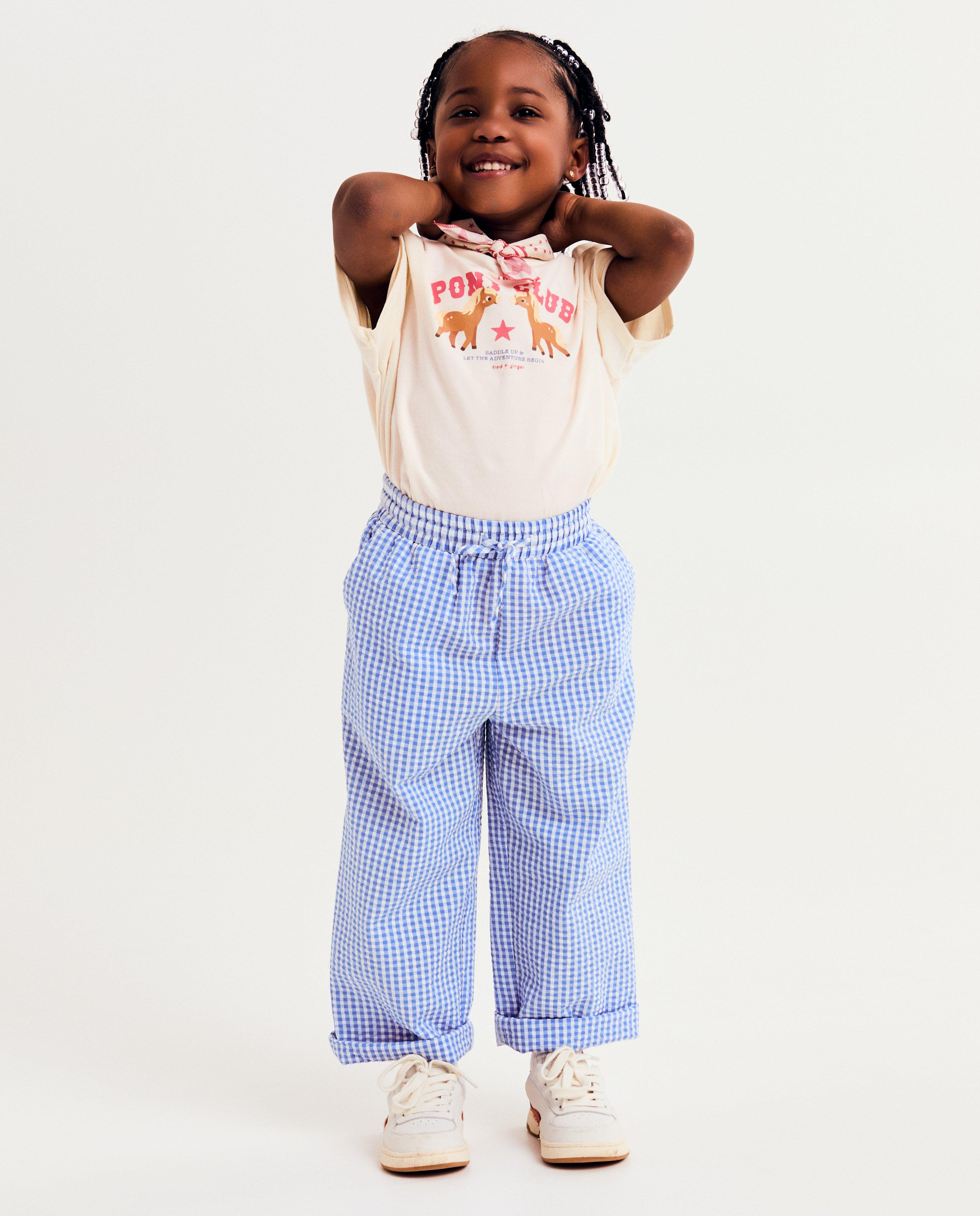 Broek met structuur, straight fit - null - Fred + Ginger