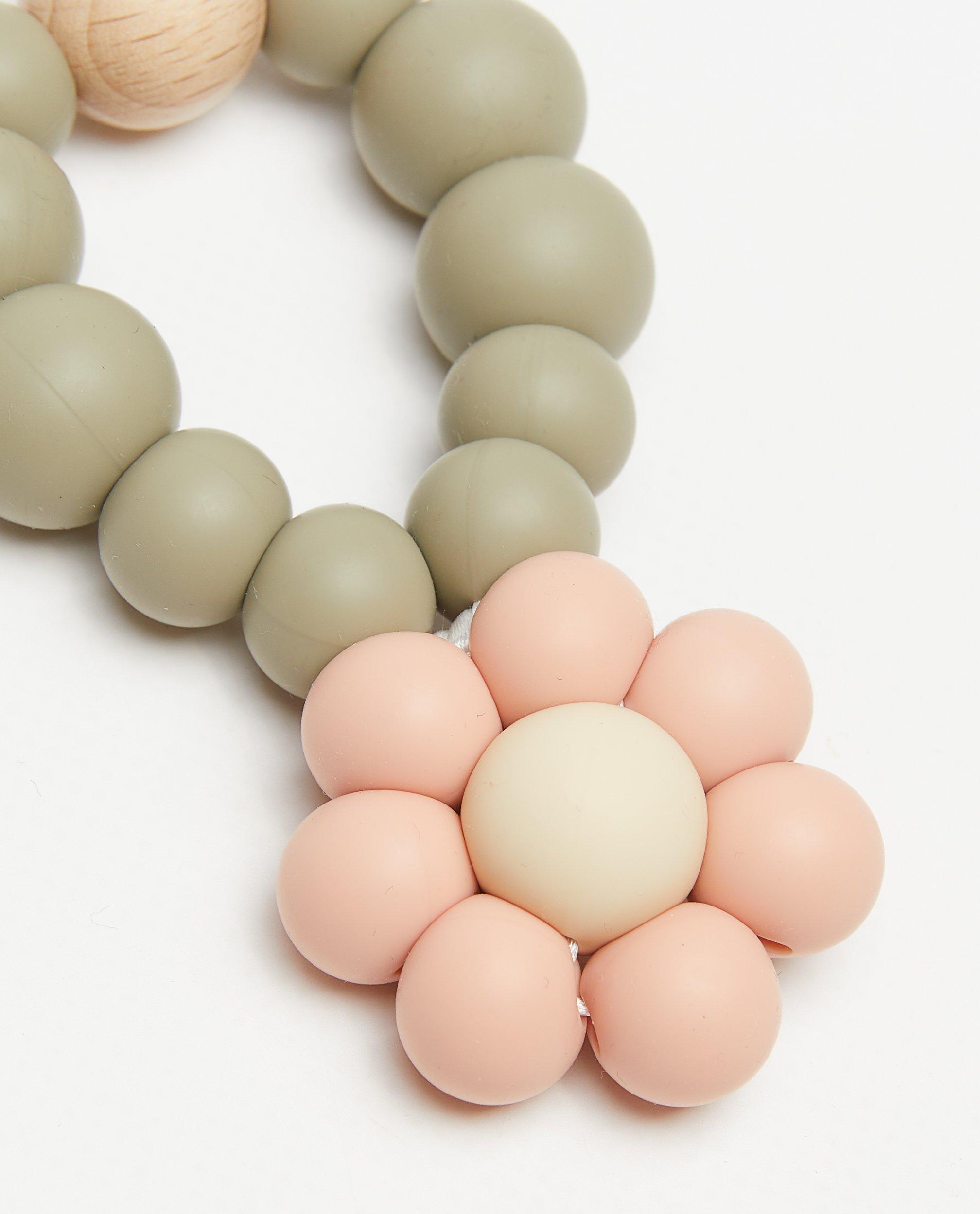Babyspulletjes - Bijtring van silicone en hout