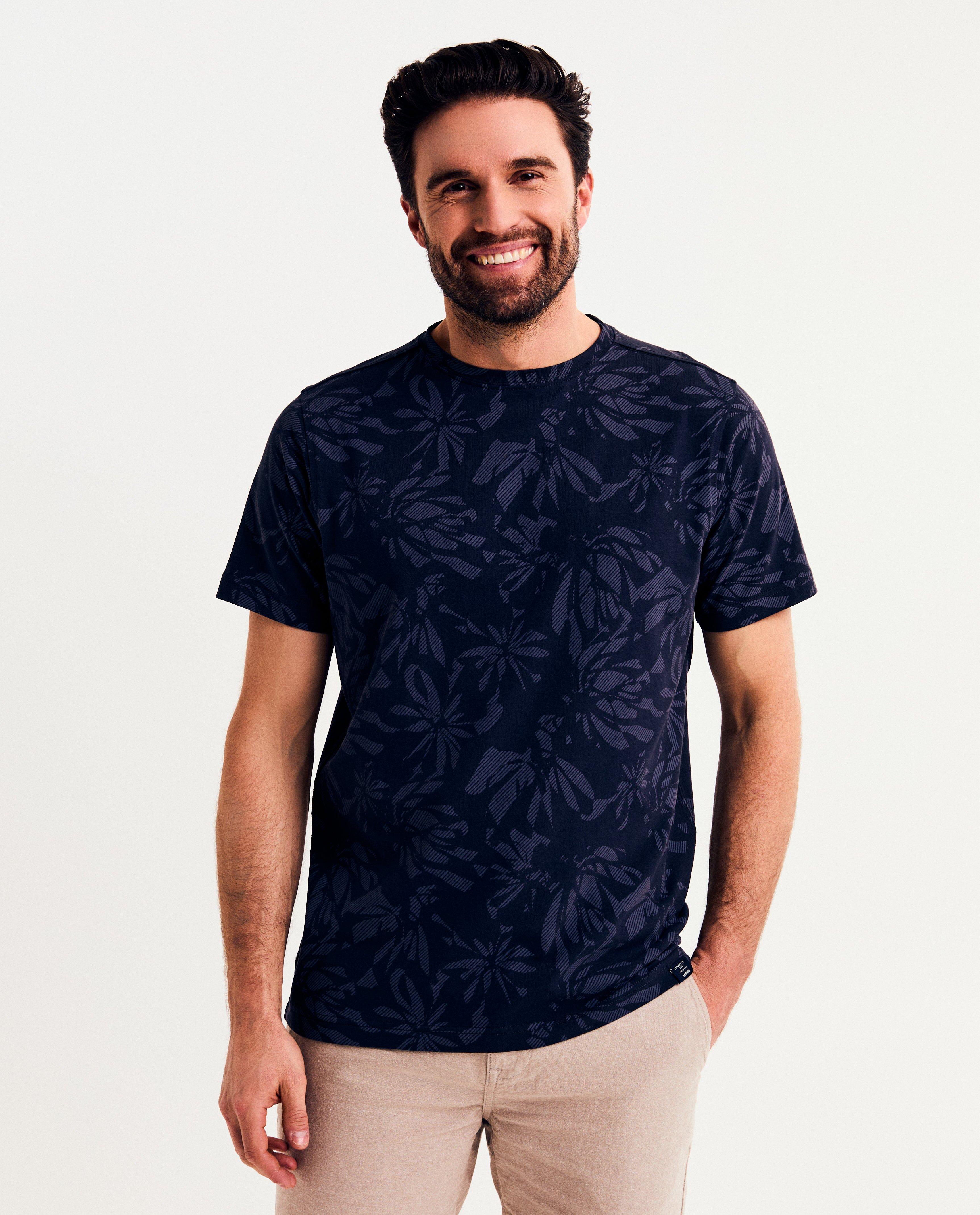T-shirt met tropische print - null - Lerros
