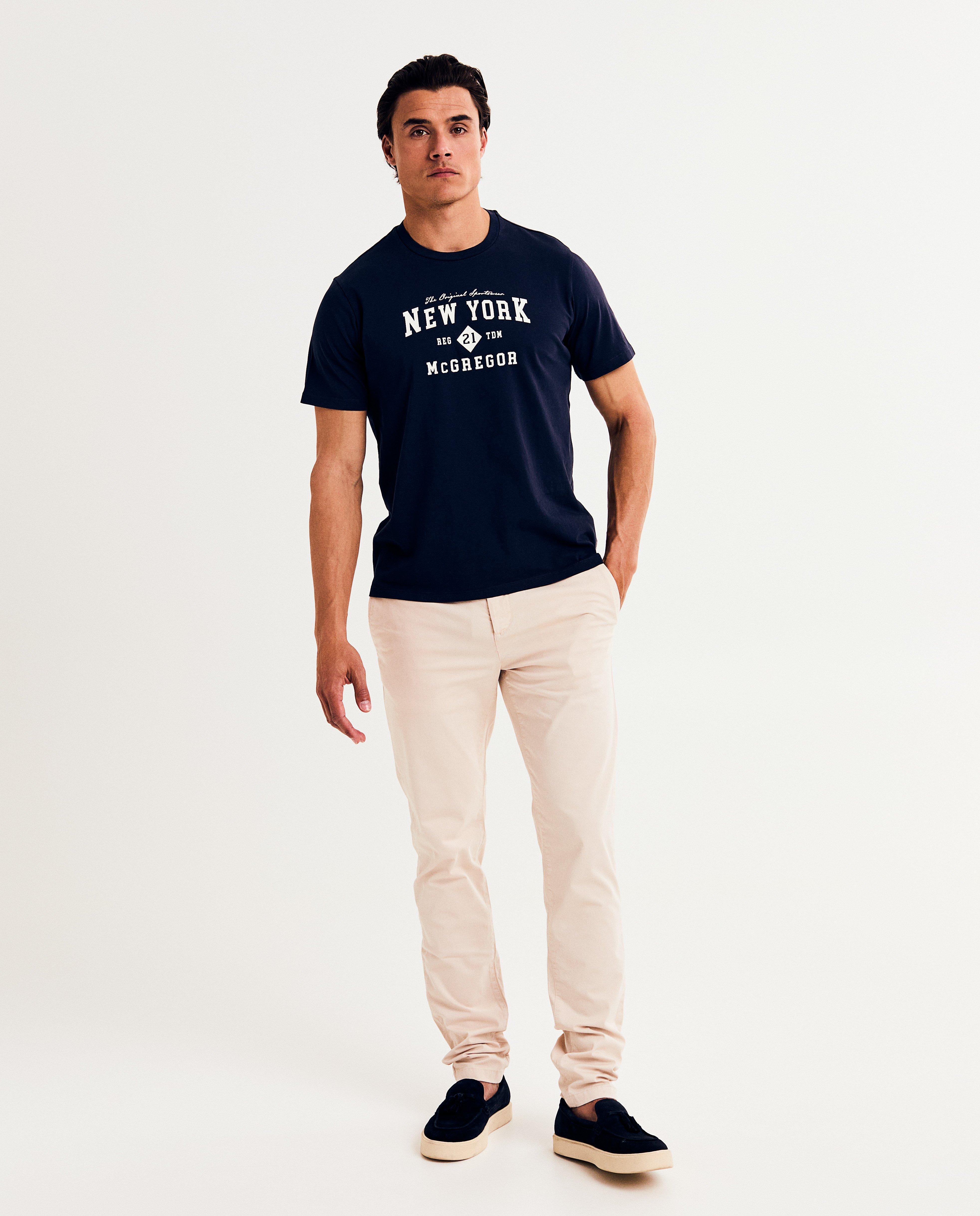 Beige broek, slim fit