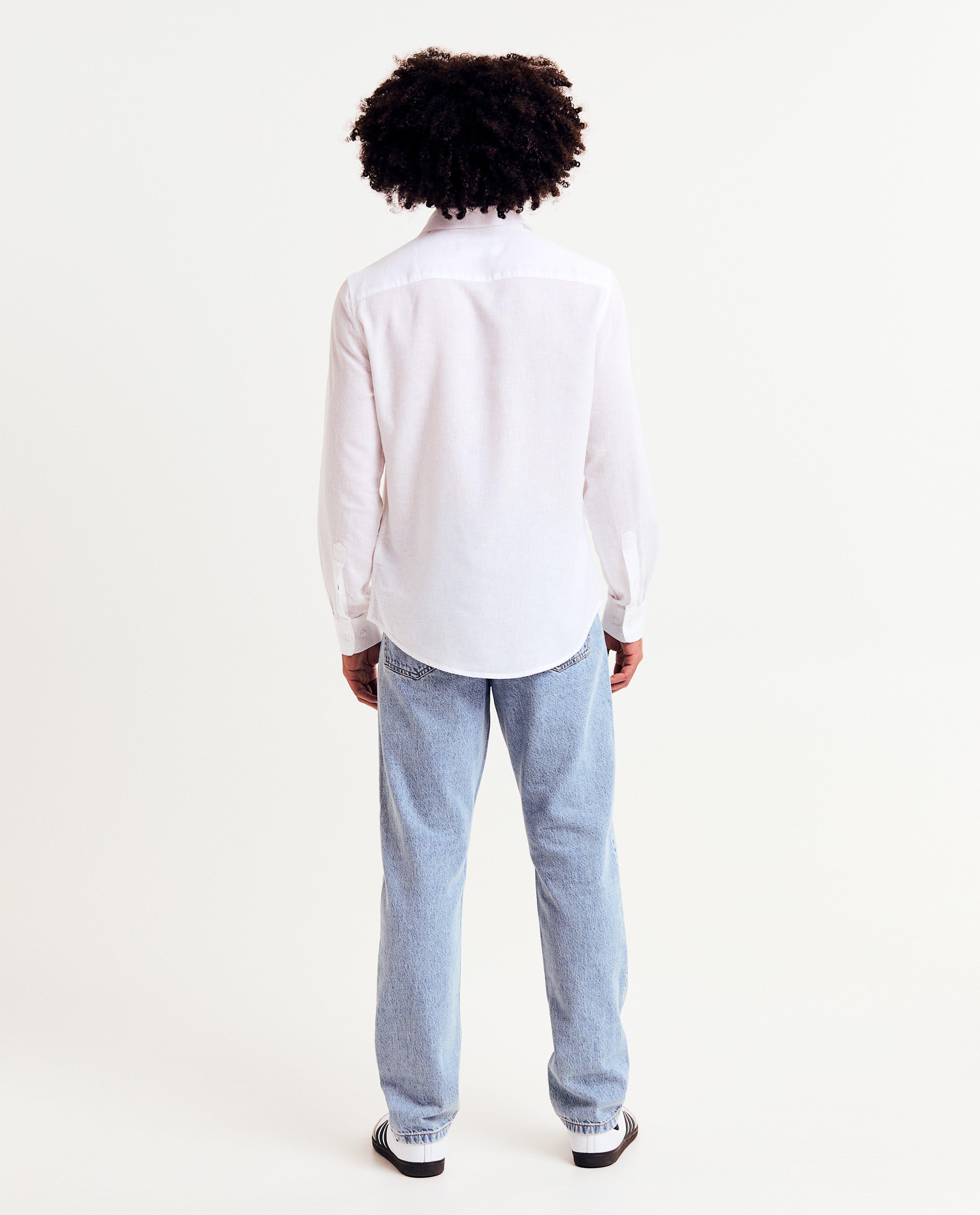 Hemden - Hemd met linnen, slim fit