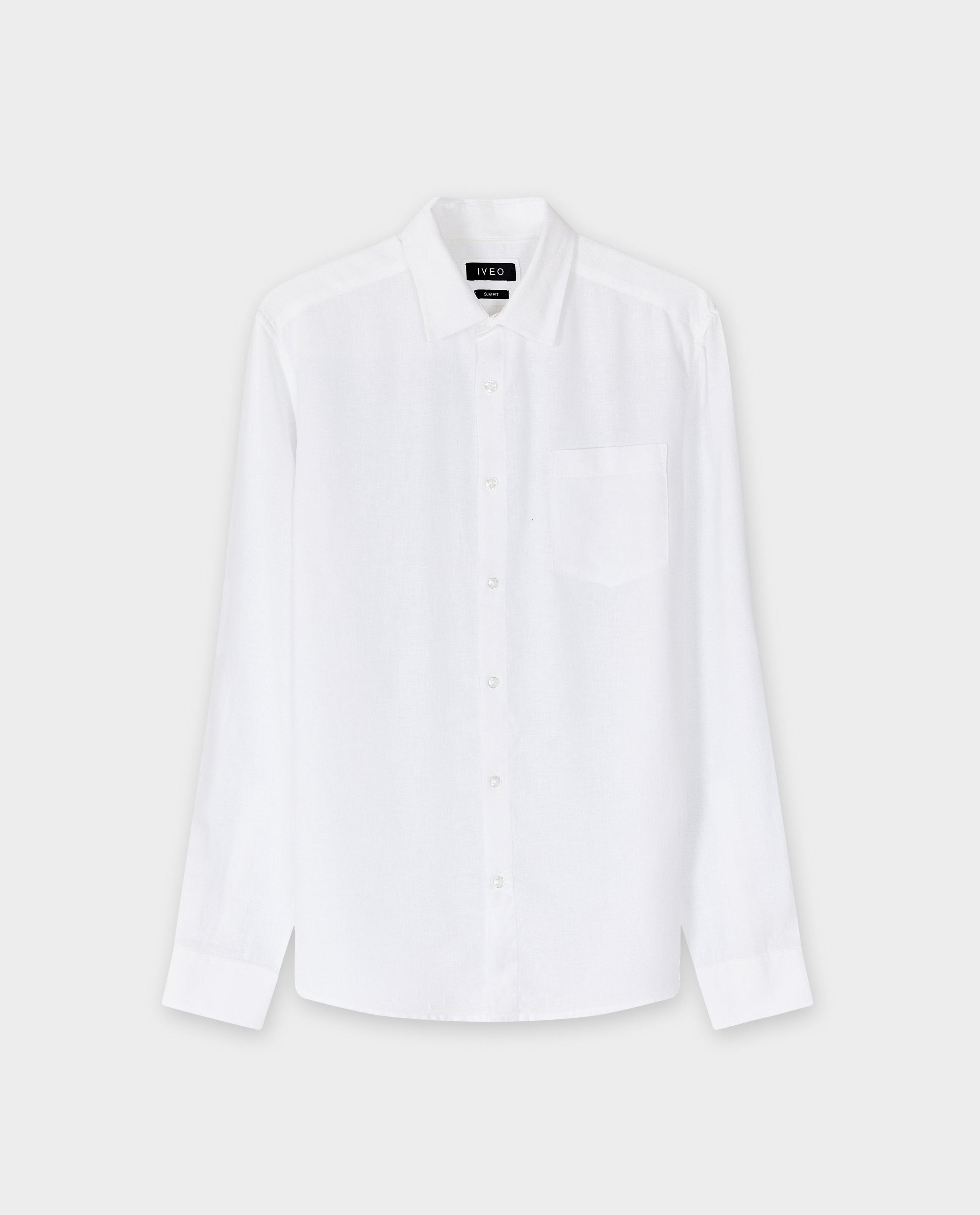 Hemden - Hemd met linnen, slim fit