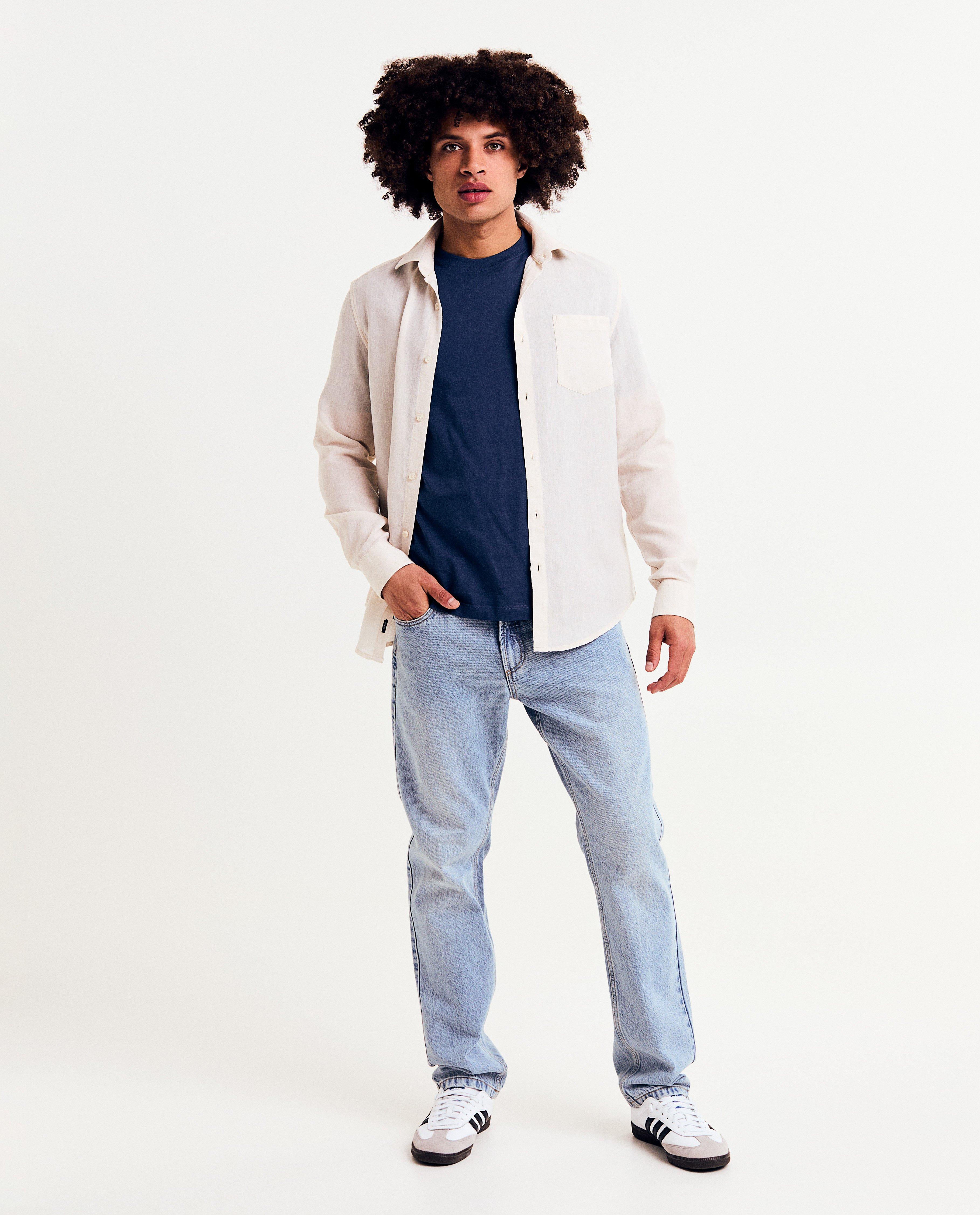 Hemden - Hemd met linnen, slim fit