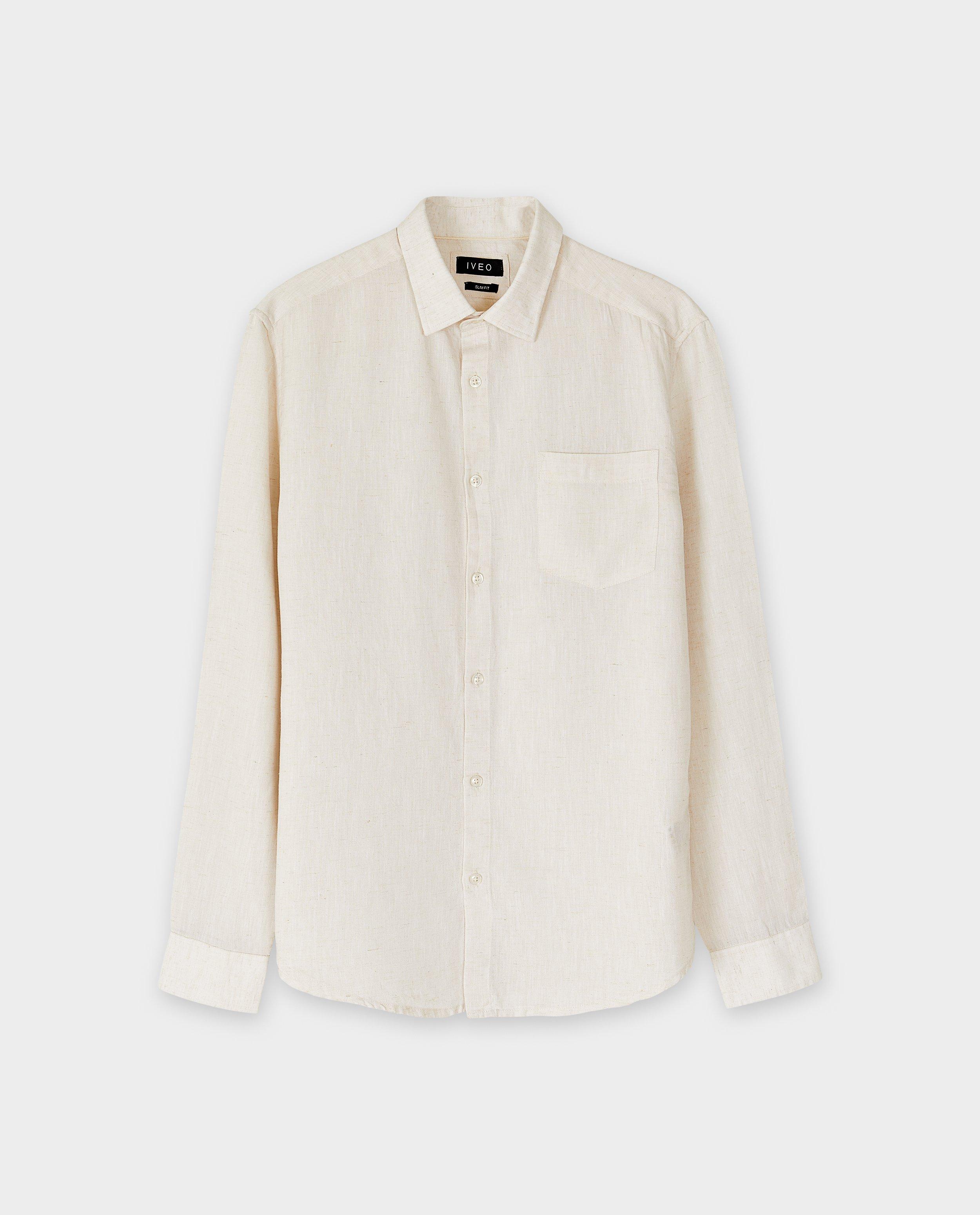 Hemden - Hemd met linnen, slim fit