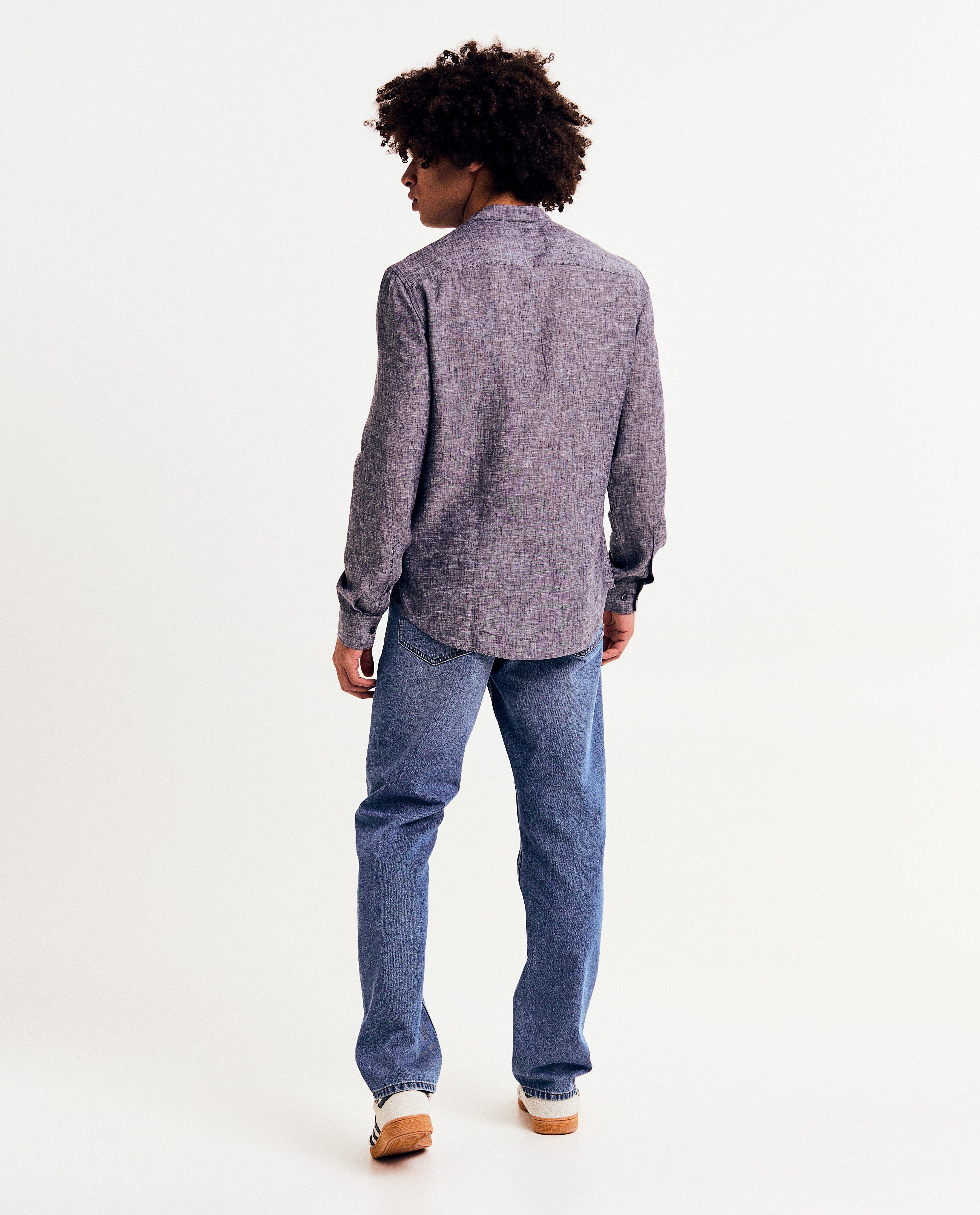 Hemden - Hemd met linnen, slim fit