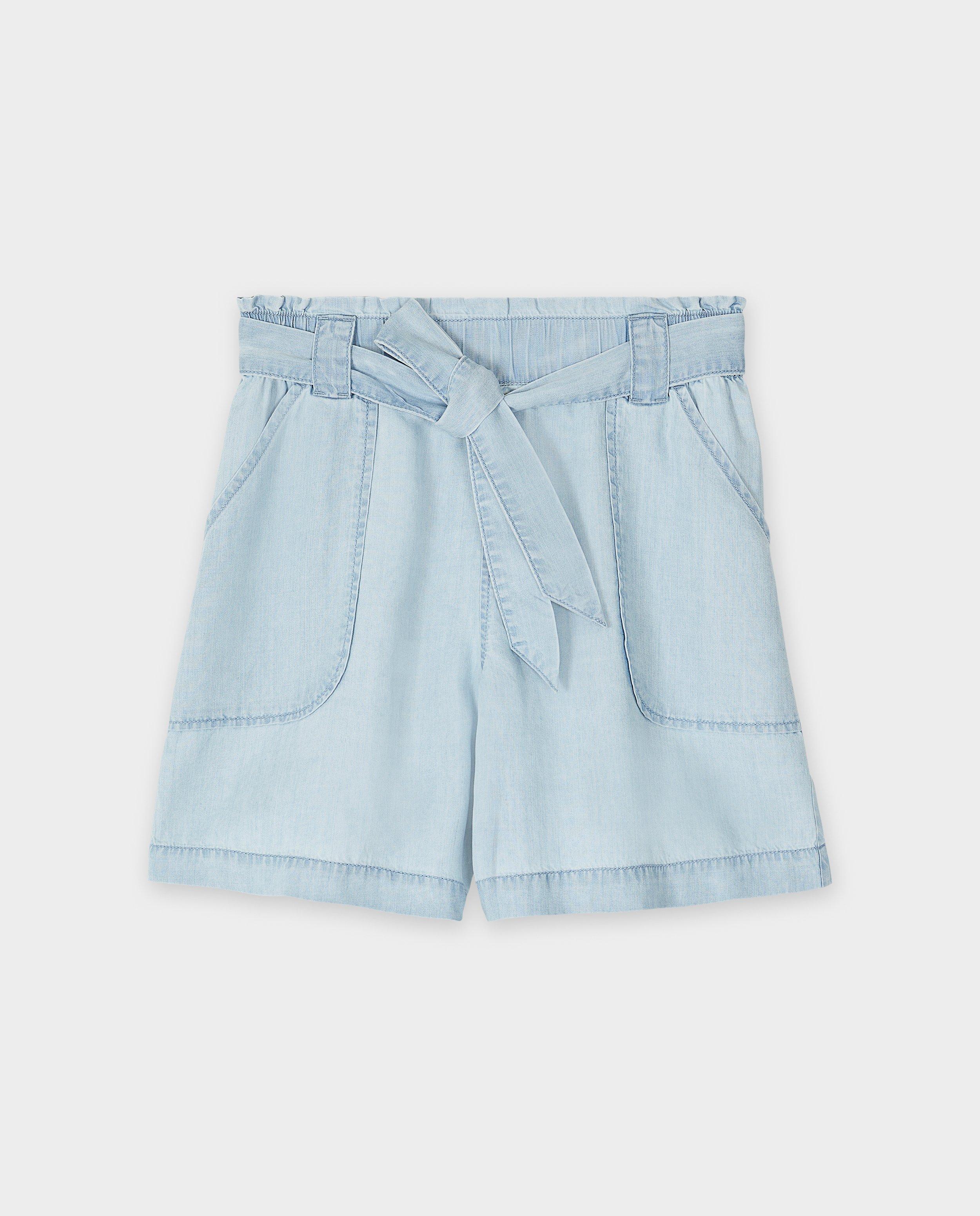 Short bleu clair en jeans - D&eacute;tails du produit - bleu clair - image num&eacute;ro 4