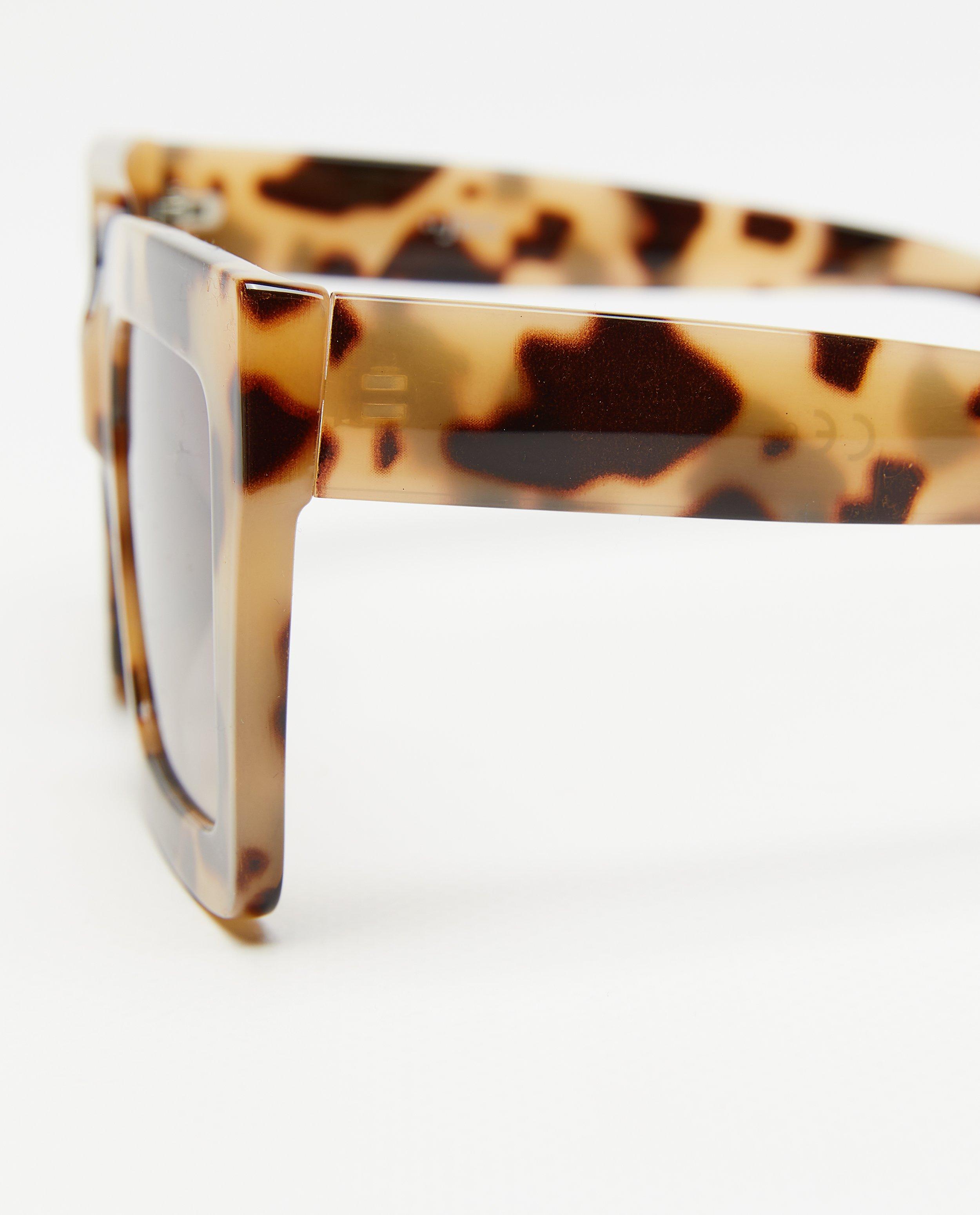 Lunettes de soleil - Lunettes de soleil à imprimé léopard
