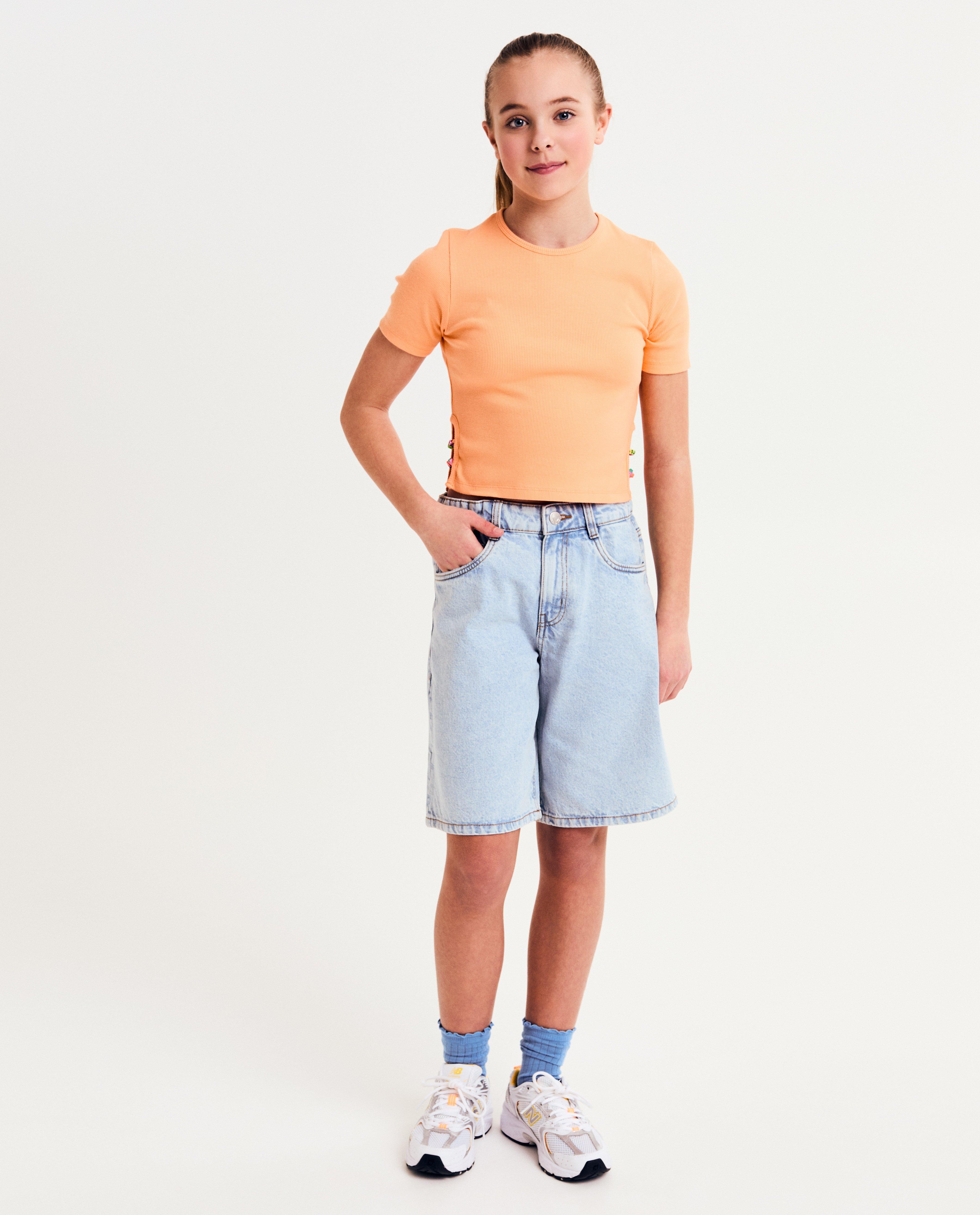 T-shirts - T-shirt met fijne rib