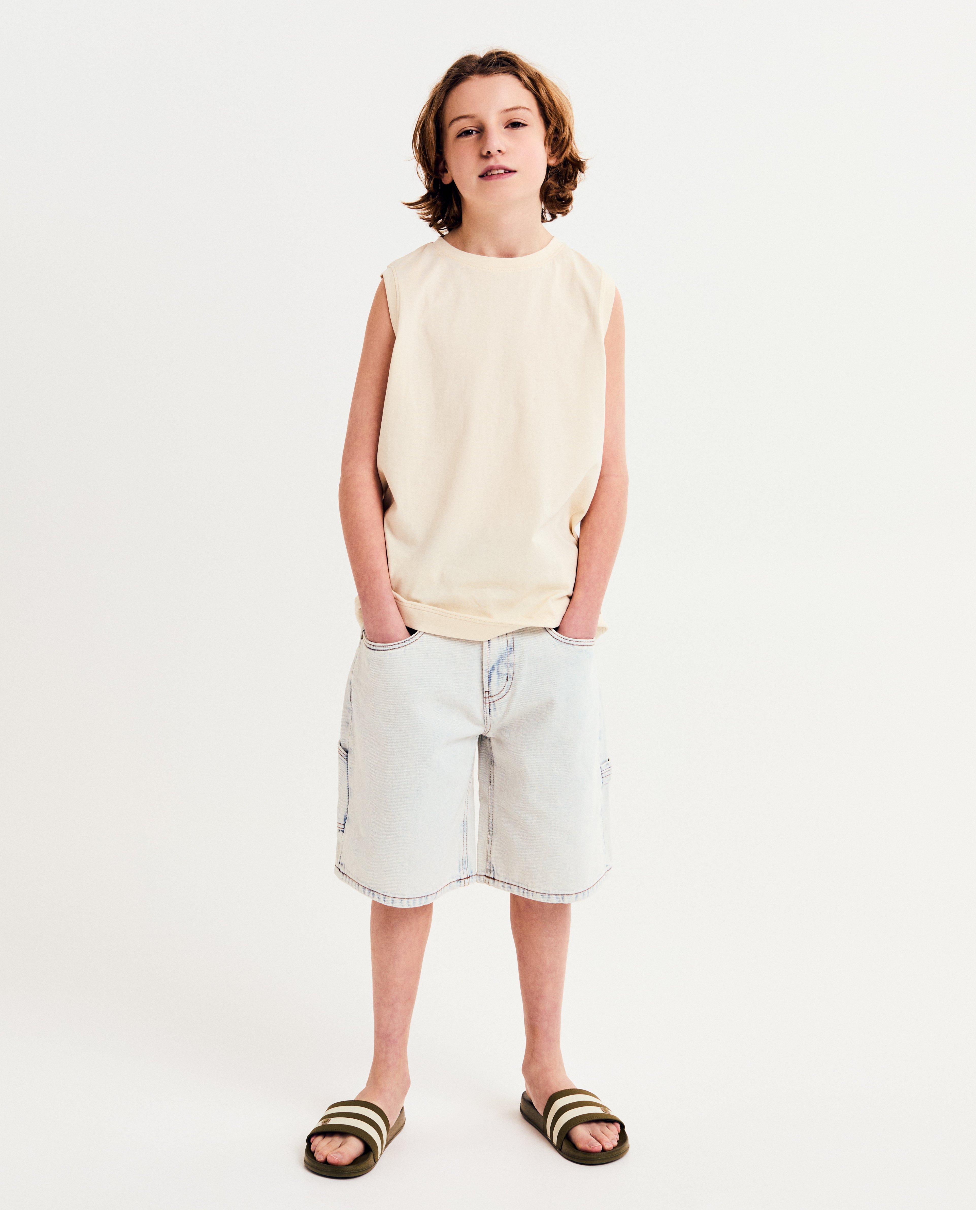 Jeansshort met carpenter details, loose fit, 116-164 - null - Like Me