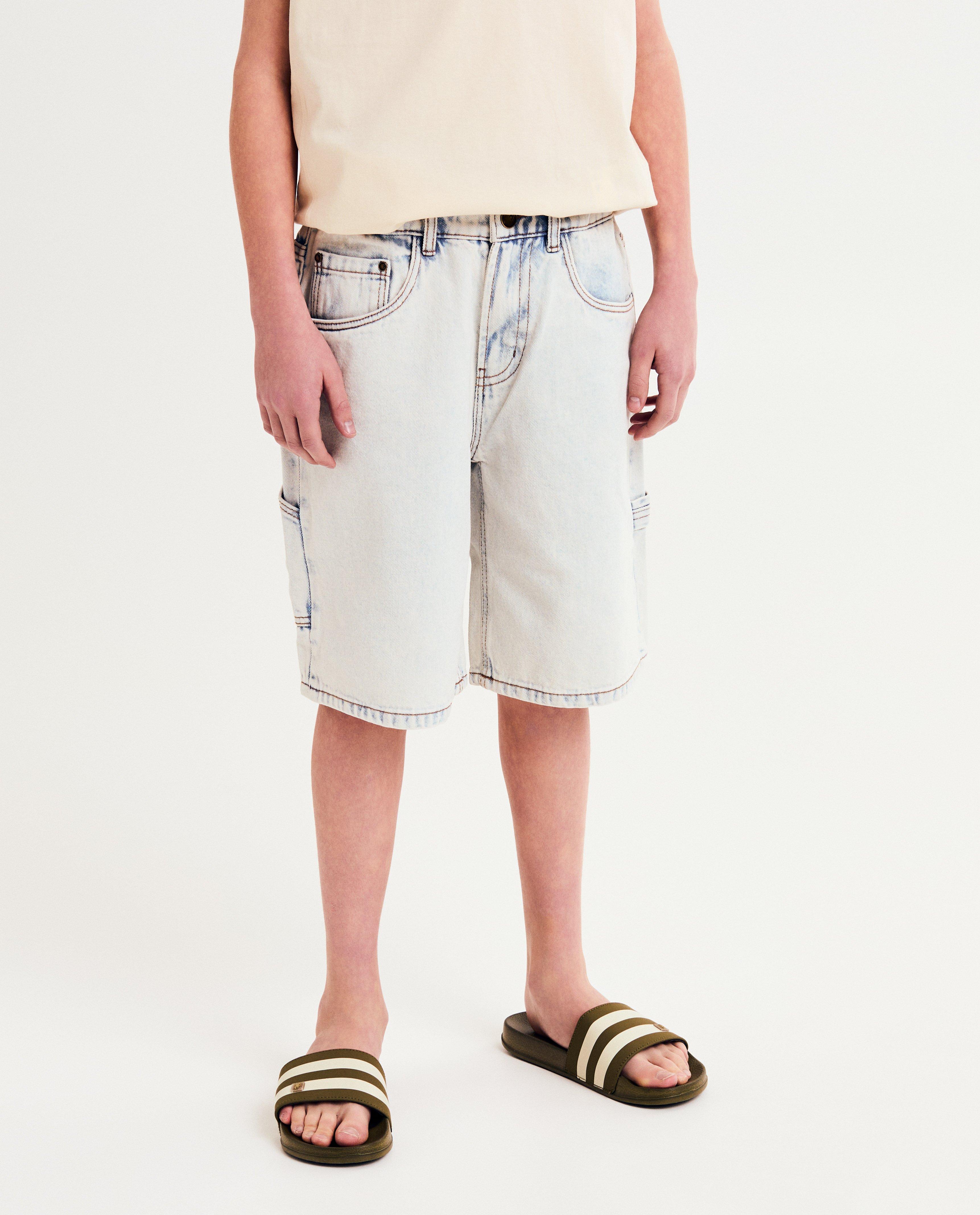 Shorten - Jeansshort met carpenter details, loose fit, 116-164