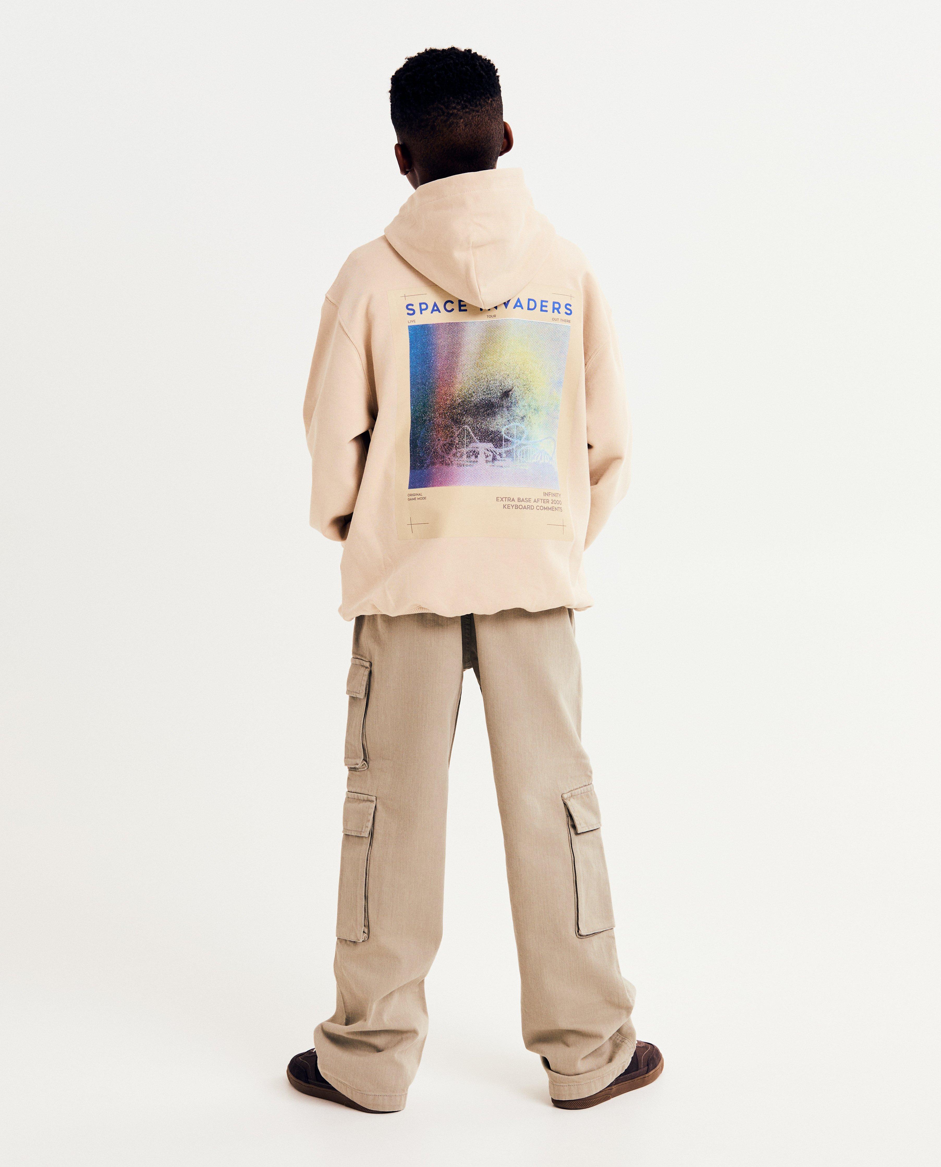 Sweaters - Hoodie met backprint, loose fit