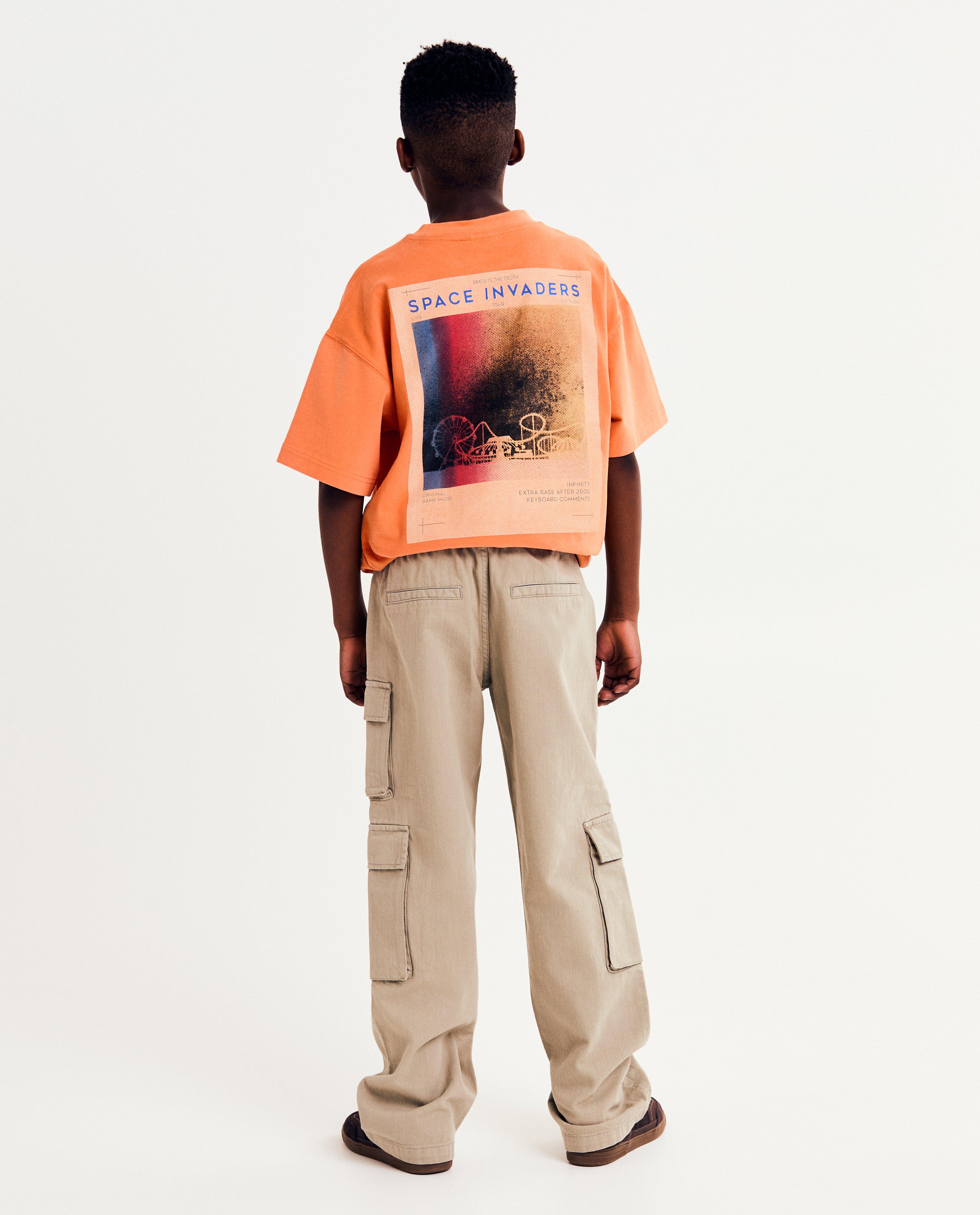 Broeken - Broek met zijzakken, loose fit