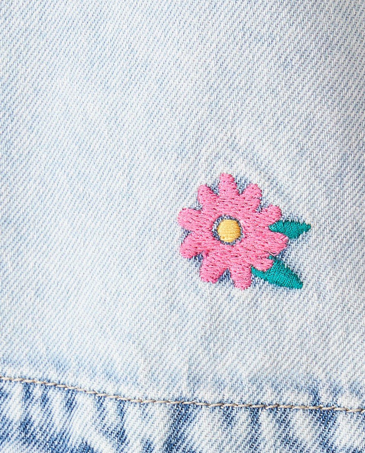 T-shirts - Top en jean bleu avec détails dans le dos