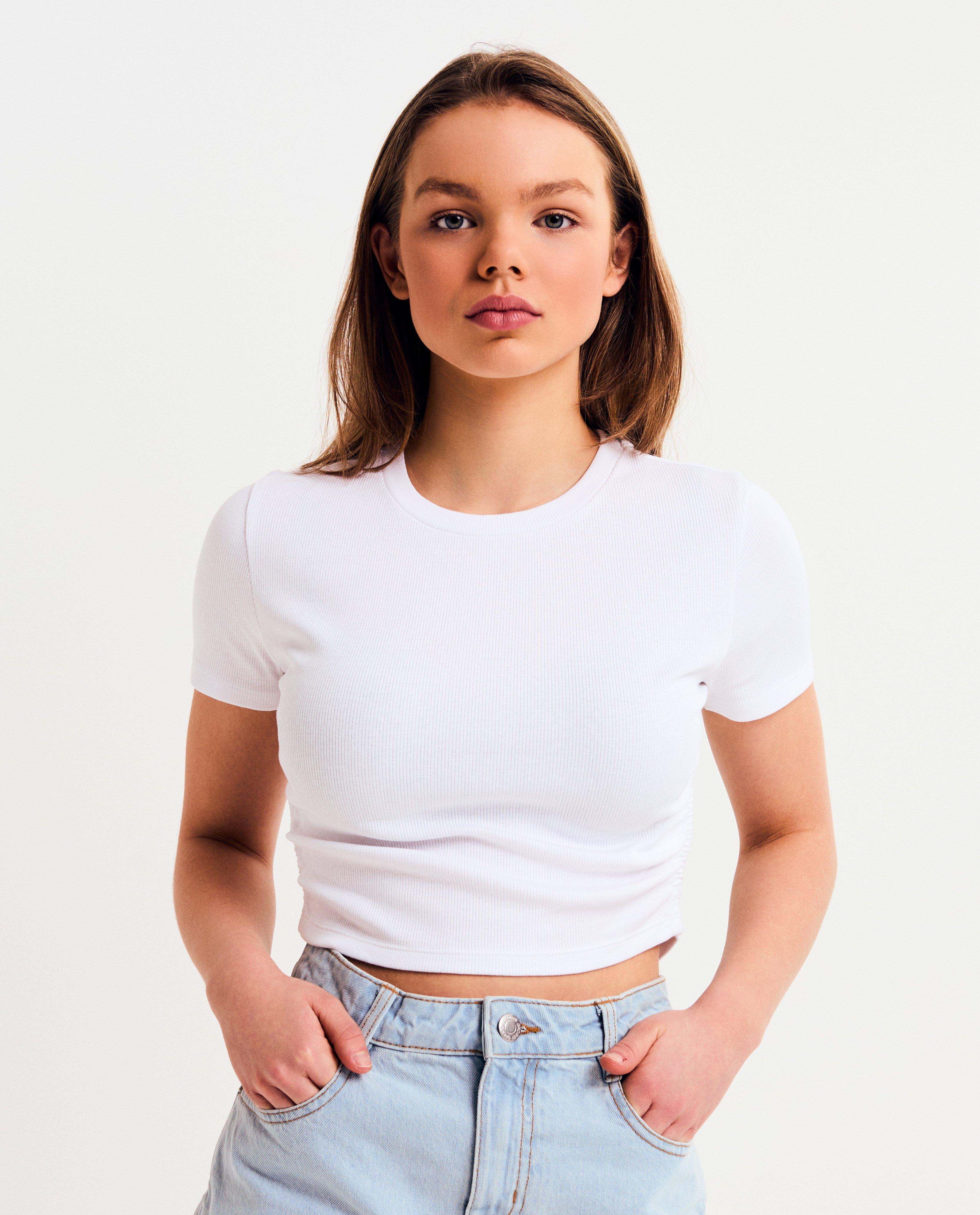 T-shirt met fronsjes - null - Groggy
