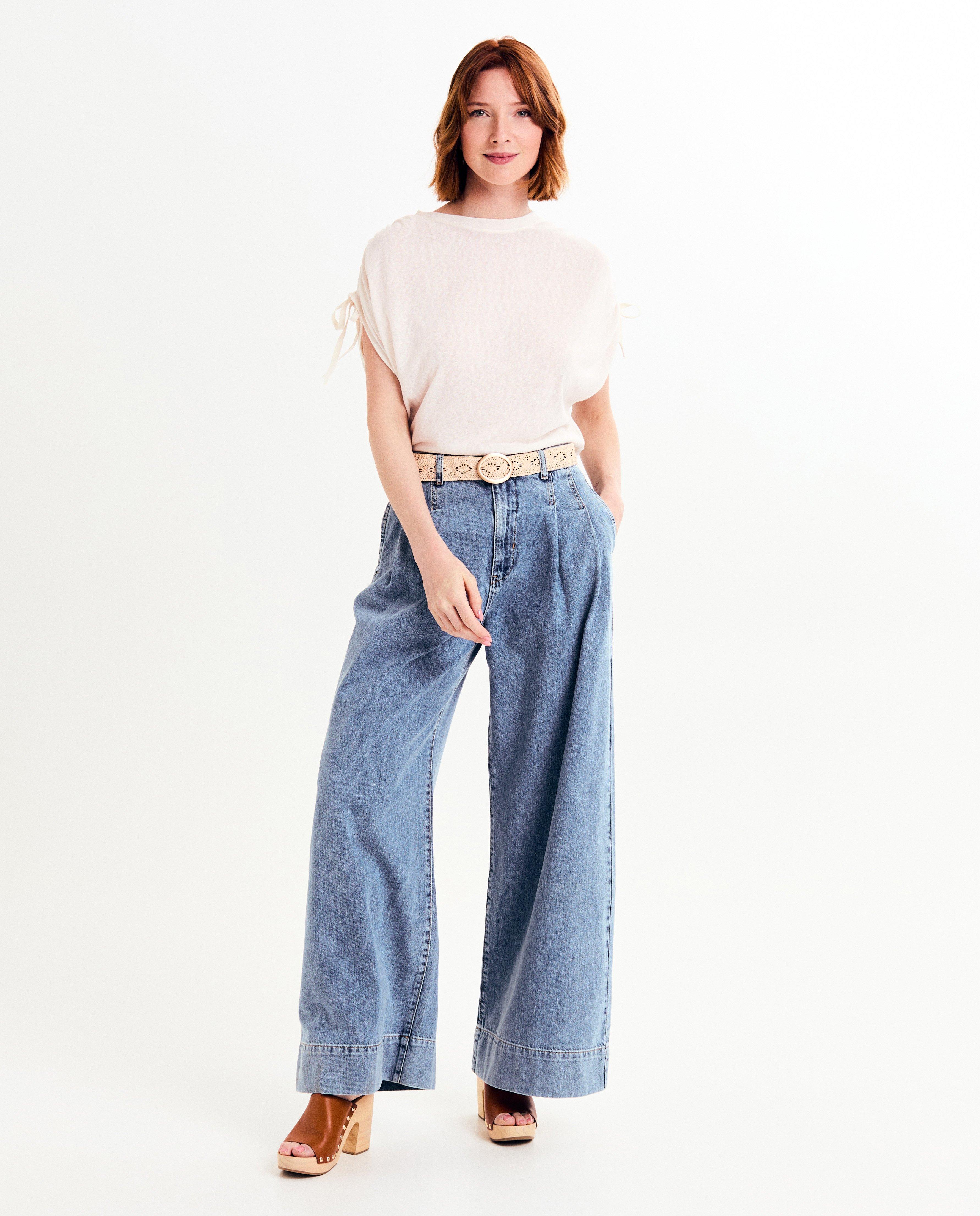 Jean bleu clair, wide fit