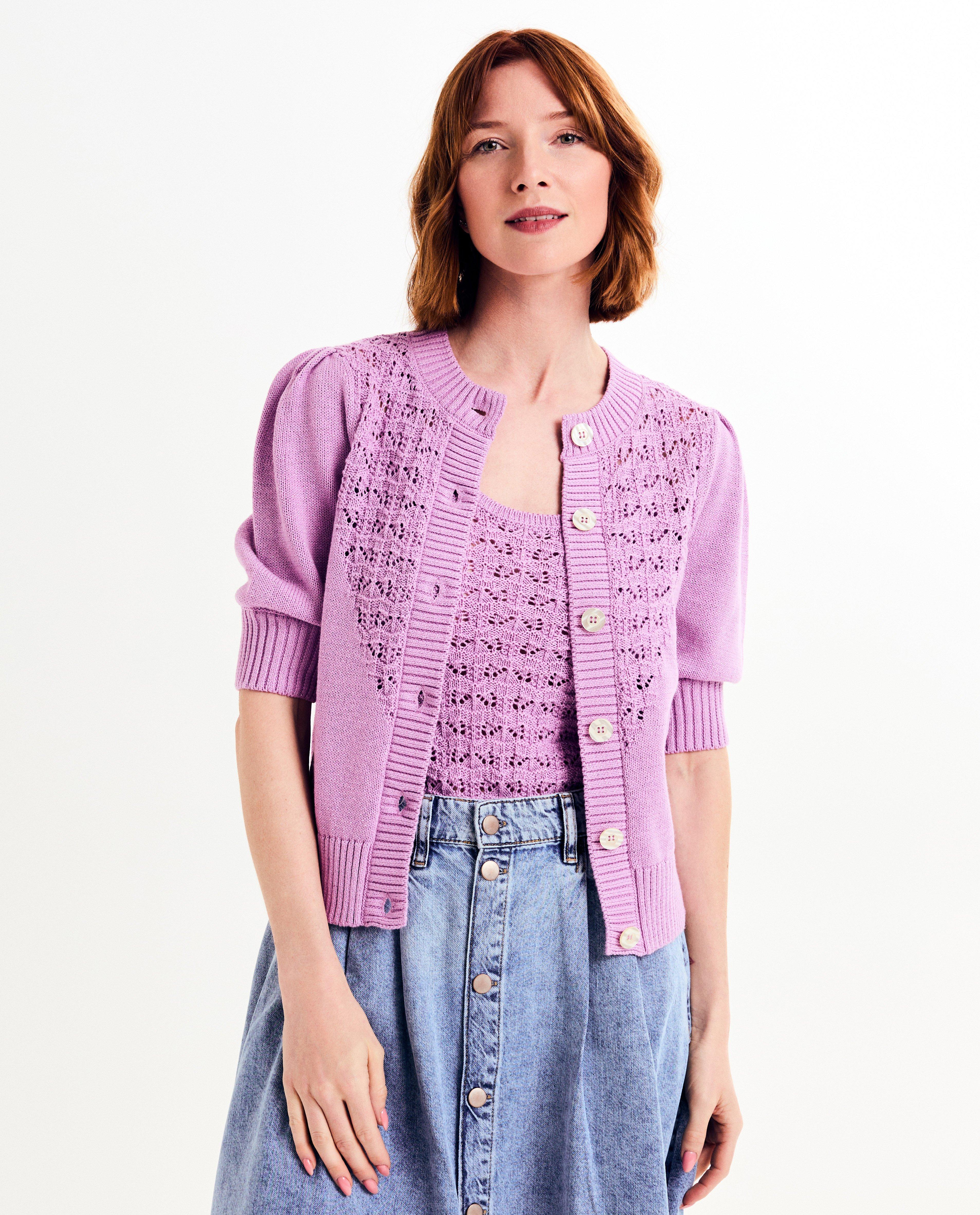 Cardigan met ajour