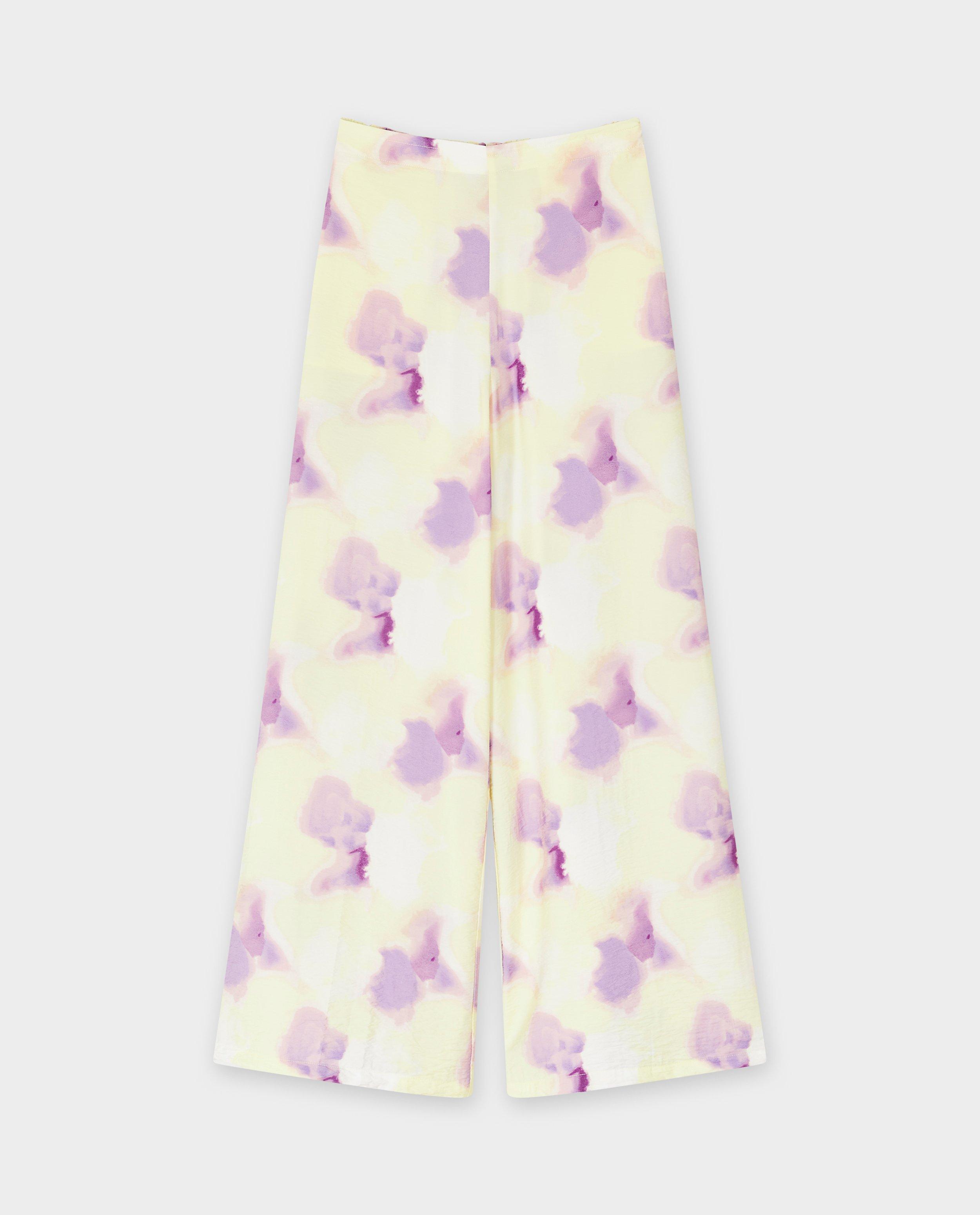 Broeken - Broek met tie dye, wide leg fit