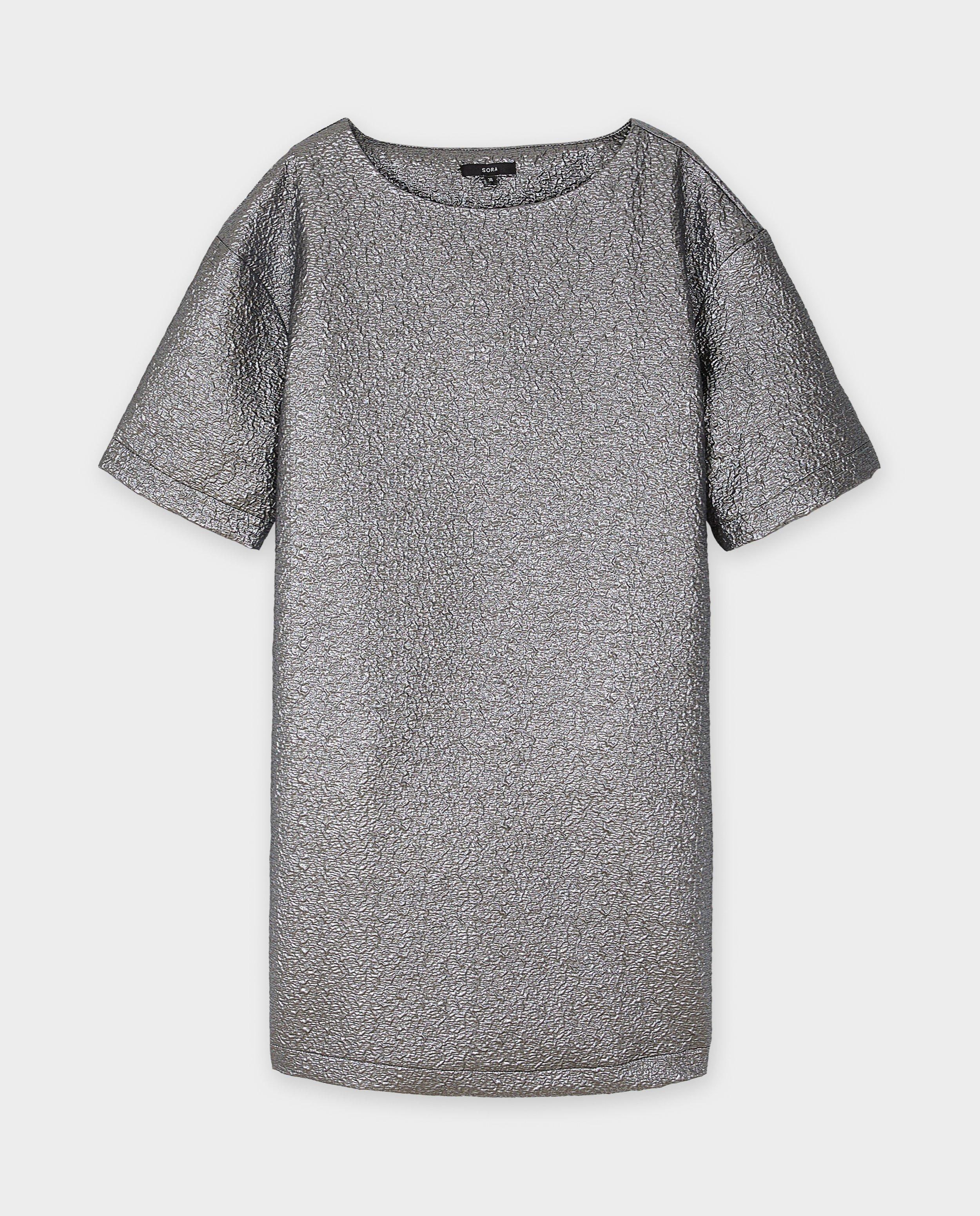 Metallic jurk met structuur - null - Sora