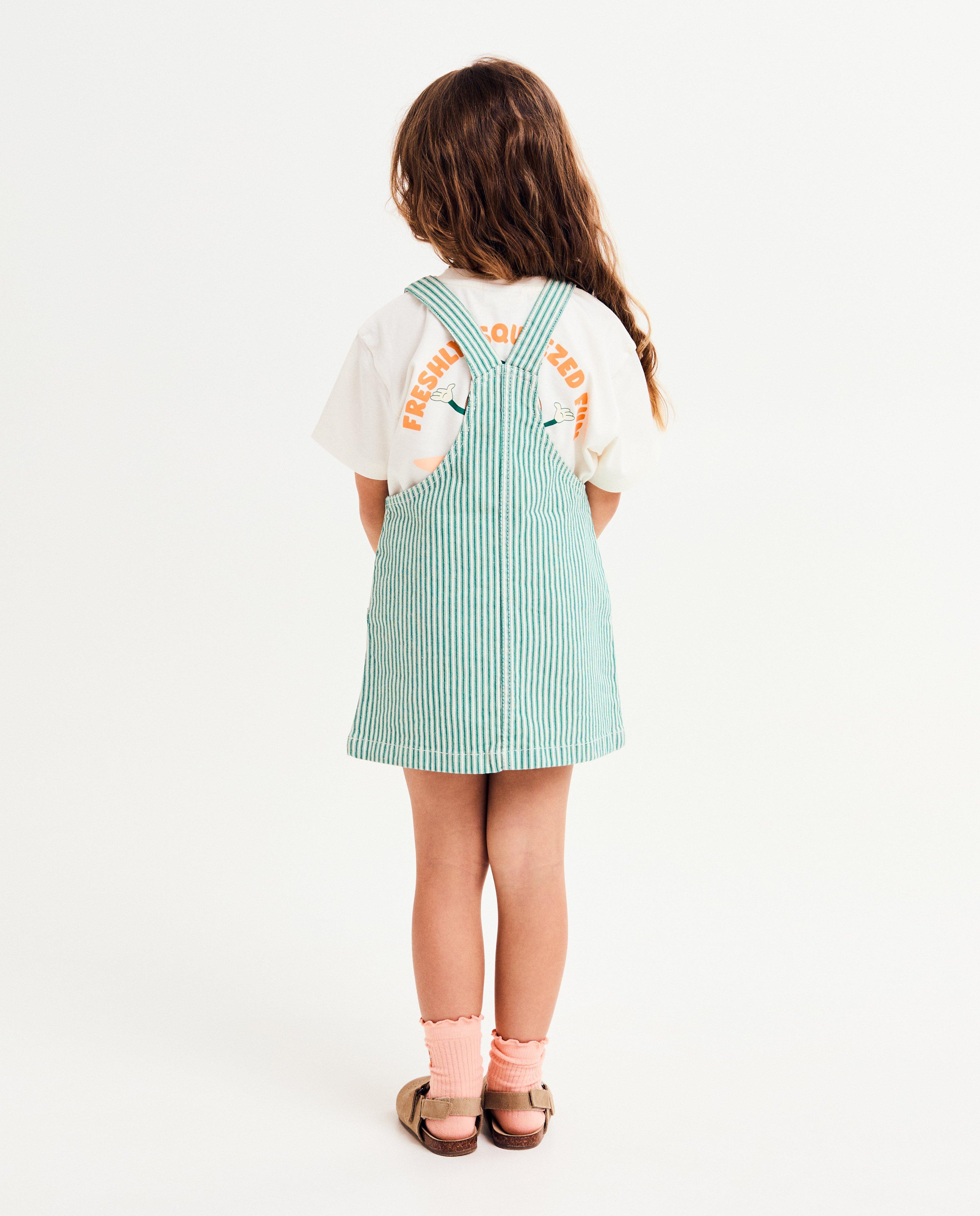 Robes - Robe salopette à rayures