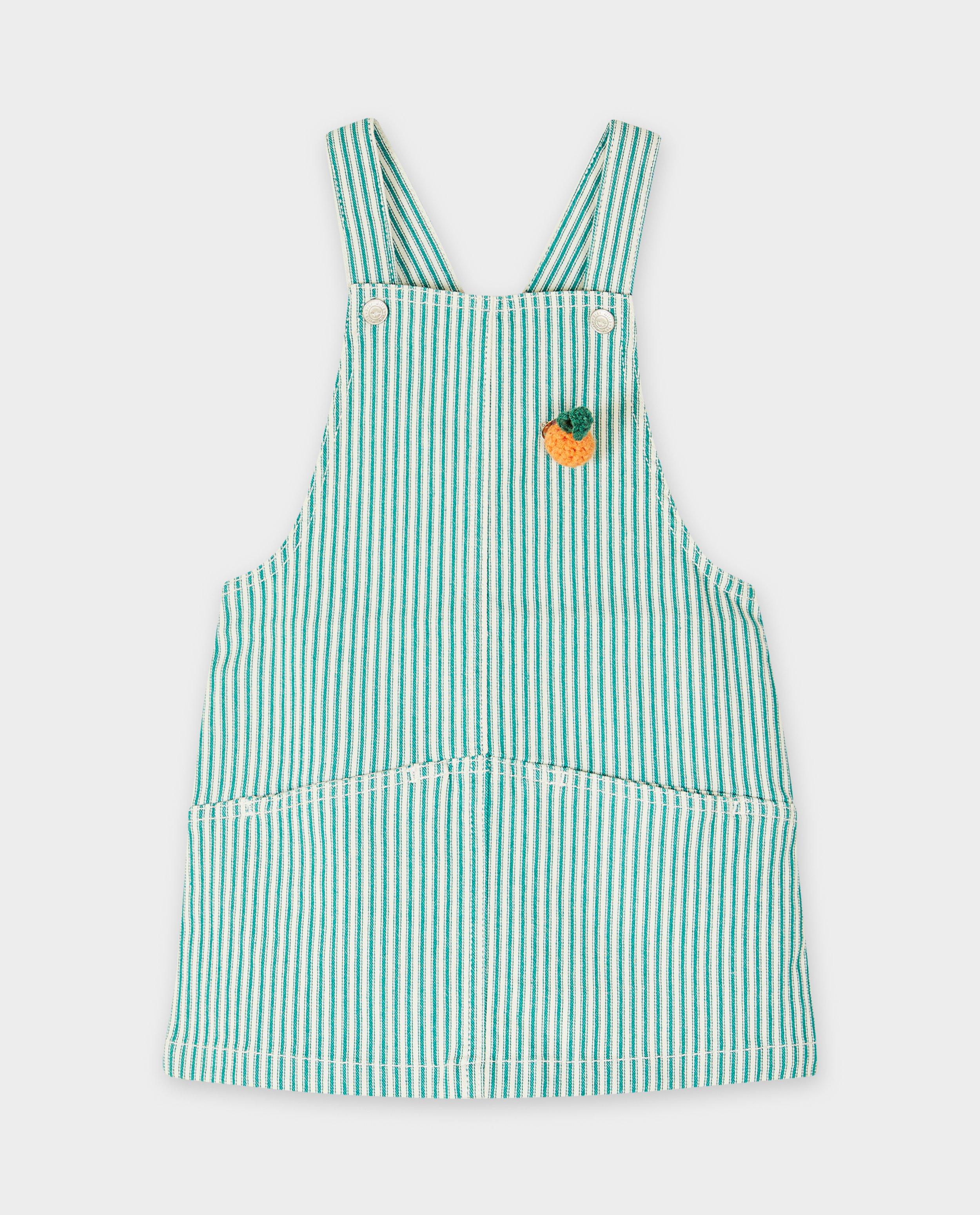 Robes - Robe salopette à rayures