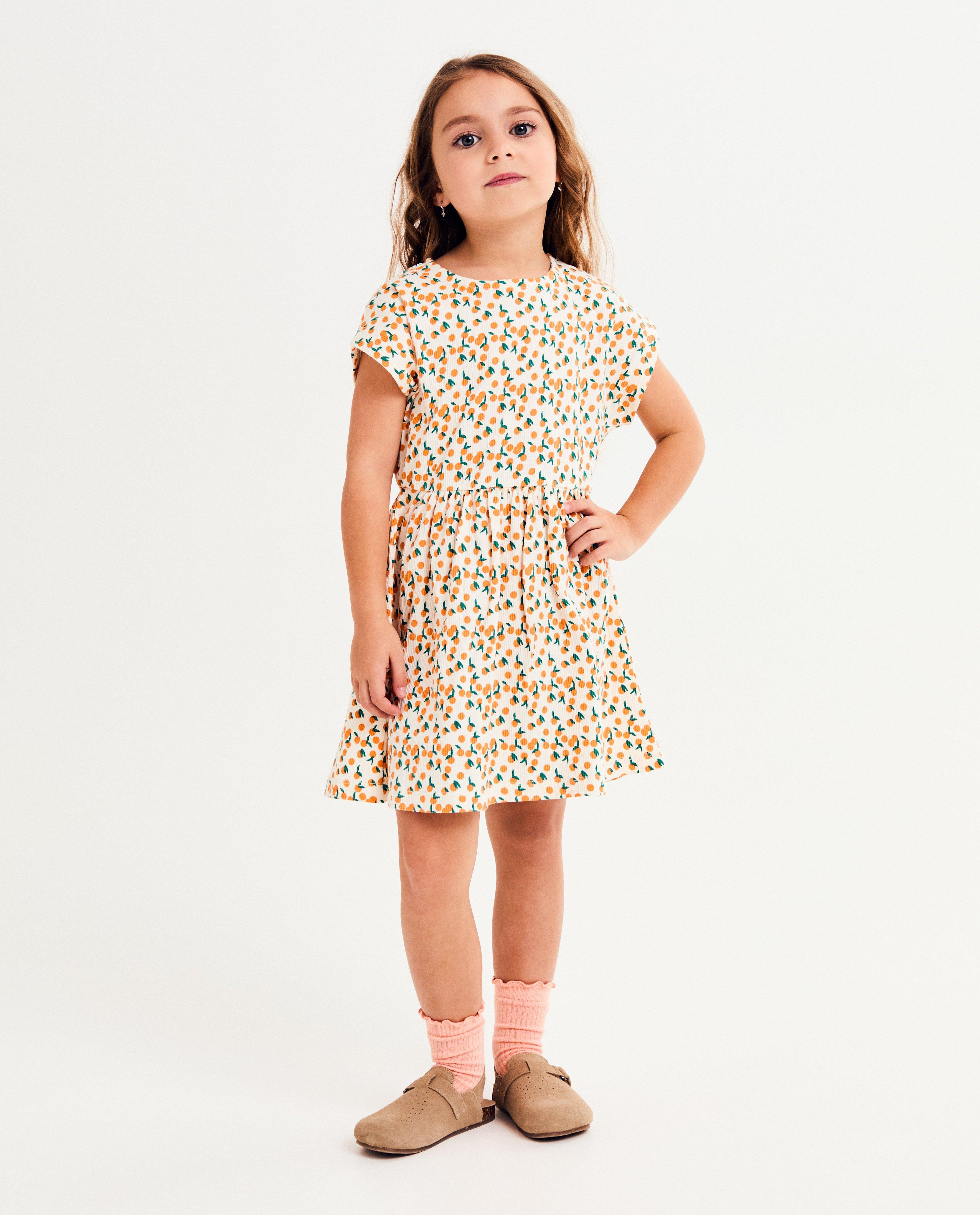 Jurk met sinaasappelprint
