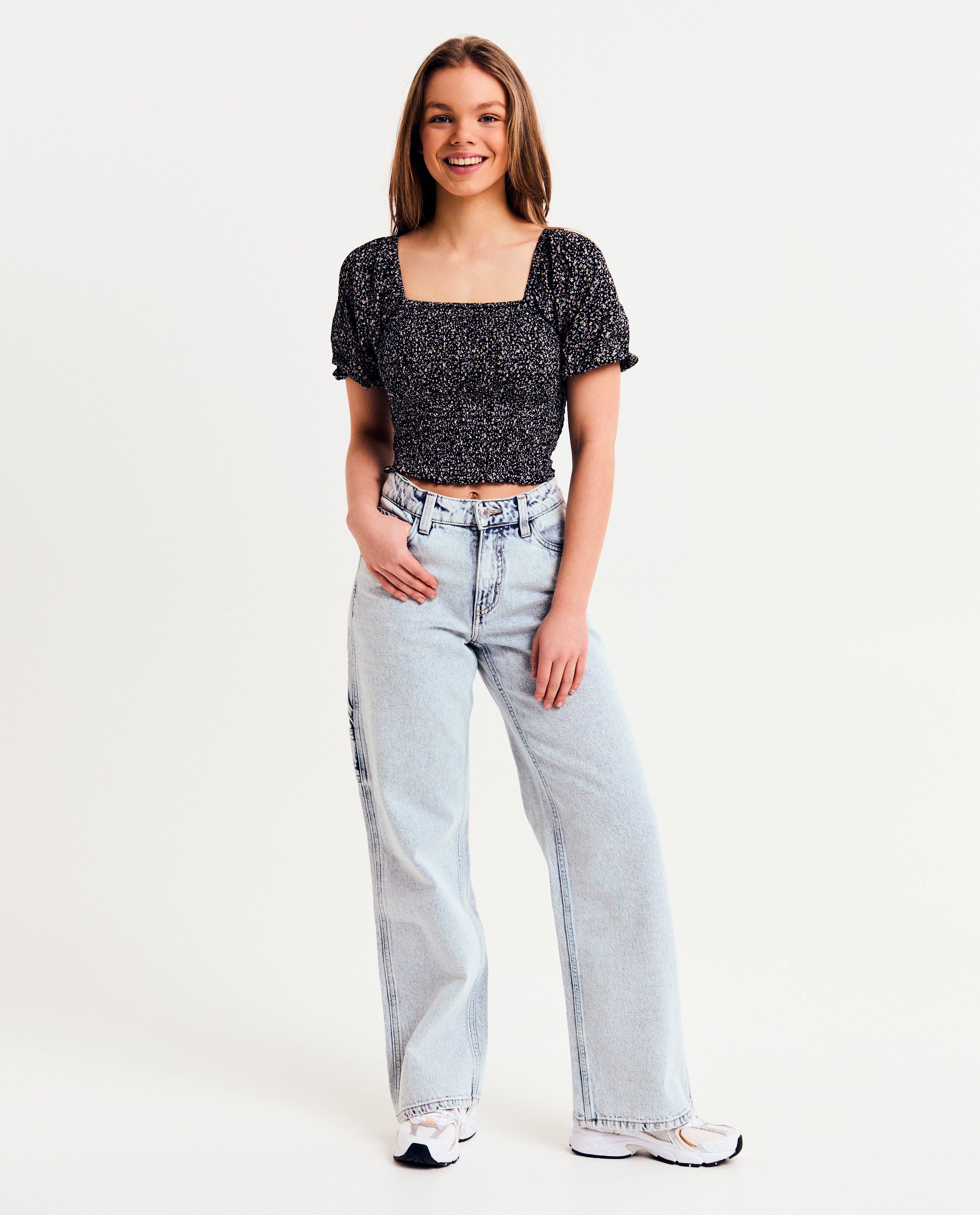 Jeansbroek met carpenter details, straight fit - null - Groggy