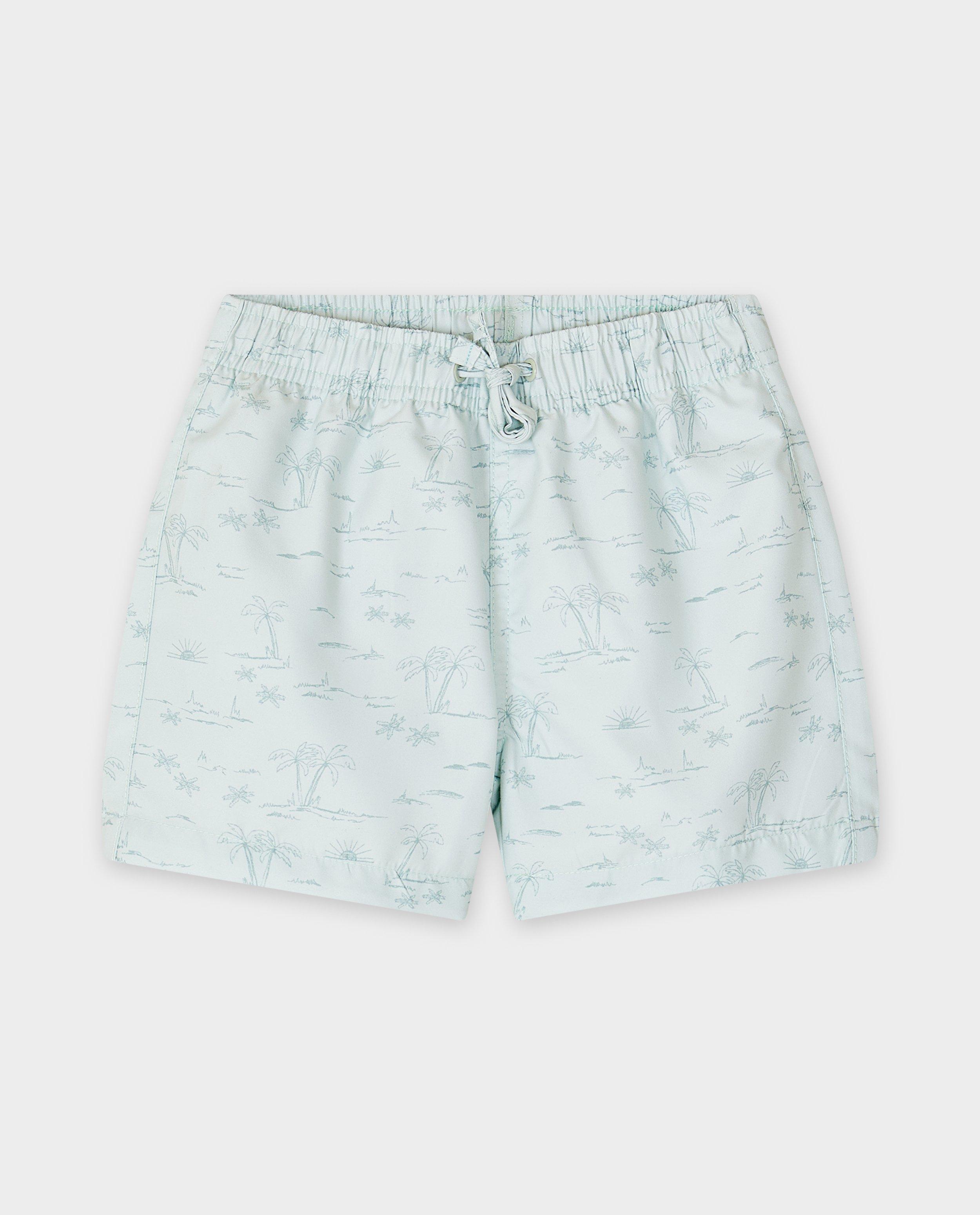 Short de bain imprimé tropical - null - Enfant