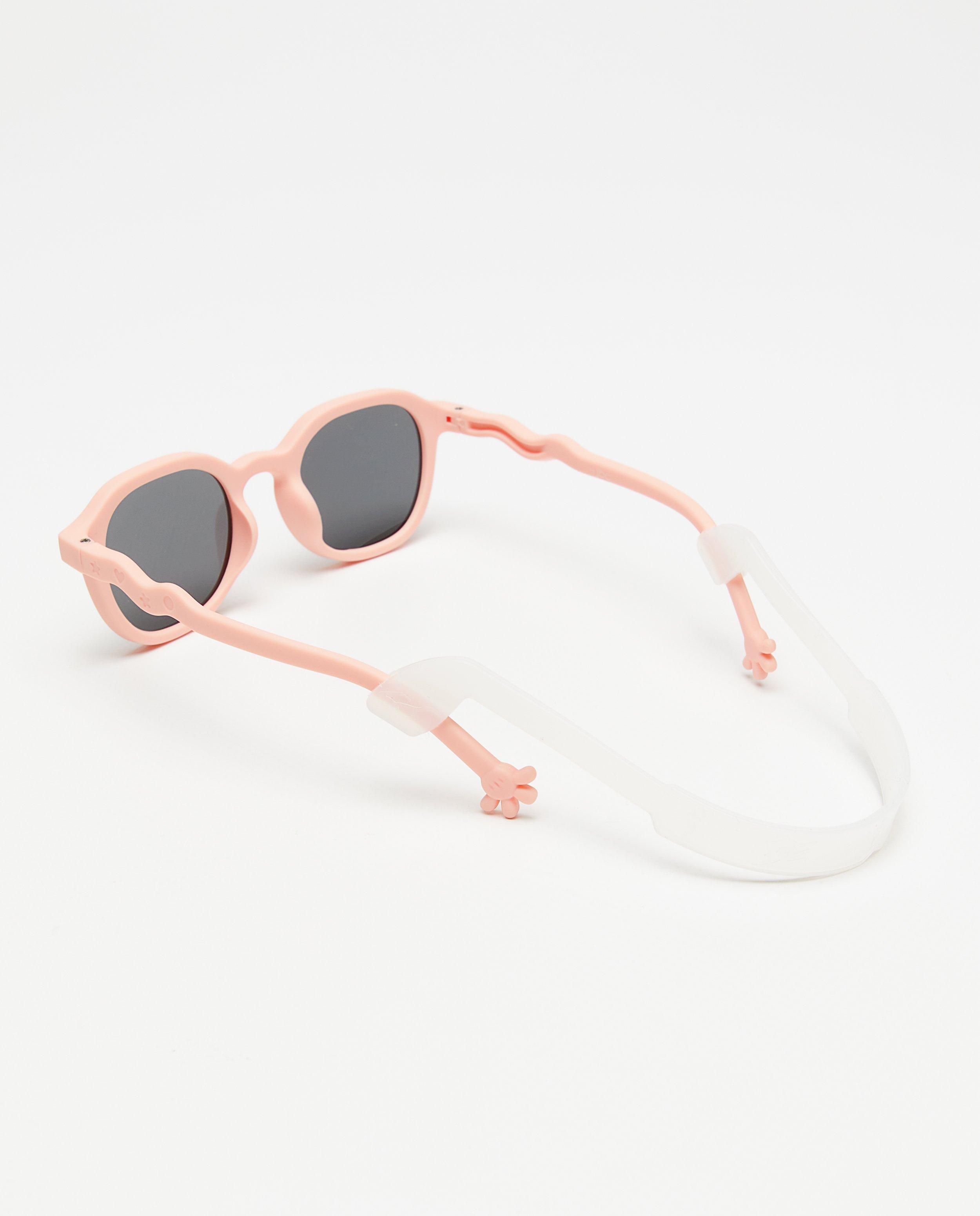Zonnebrillen - Roze zonnebril met nekbandje, baby