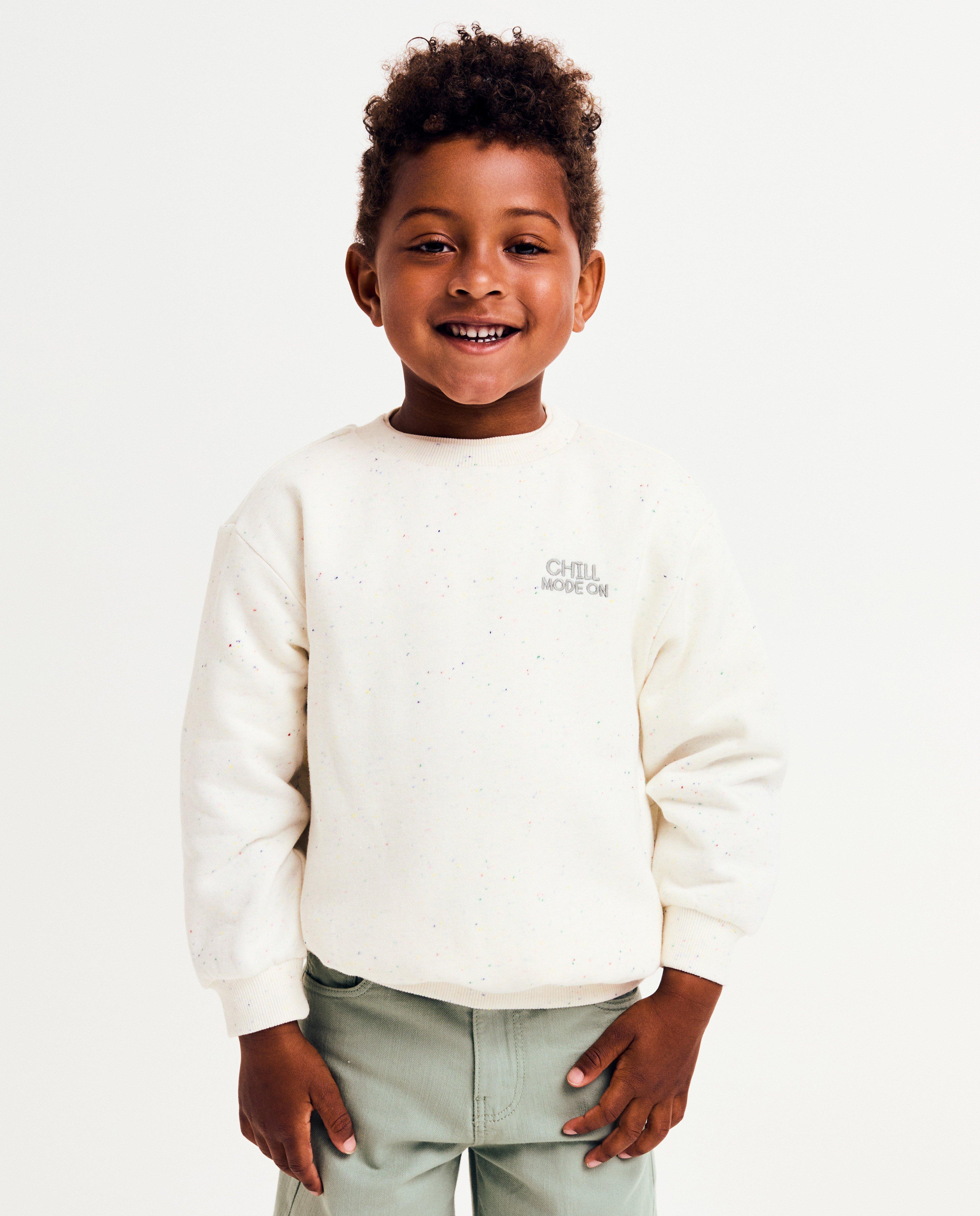 Sweater met geborduurd opschrift - null - Kidz Nation