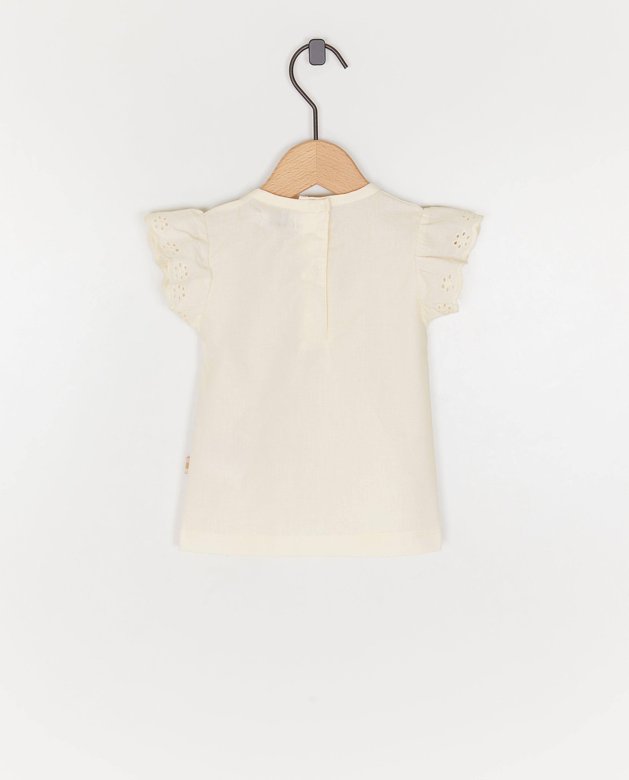 T-shirts - T-shirt met geborduurde bloemen