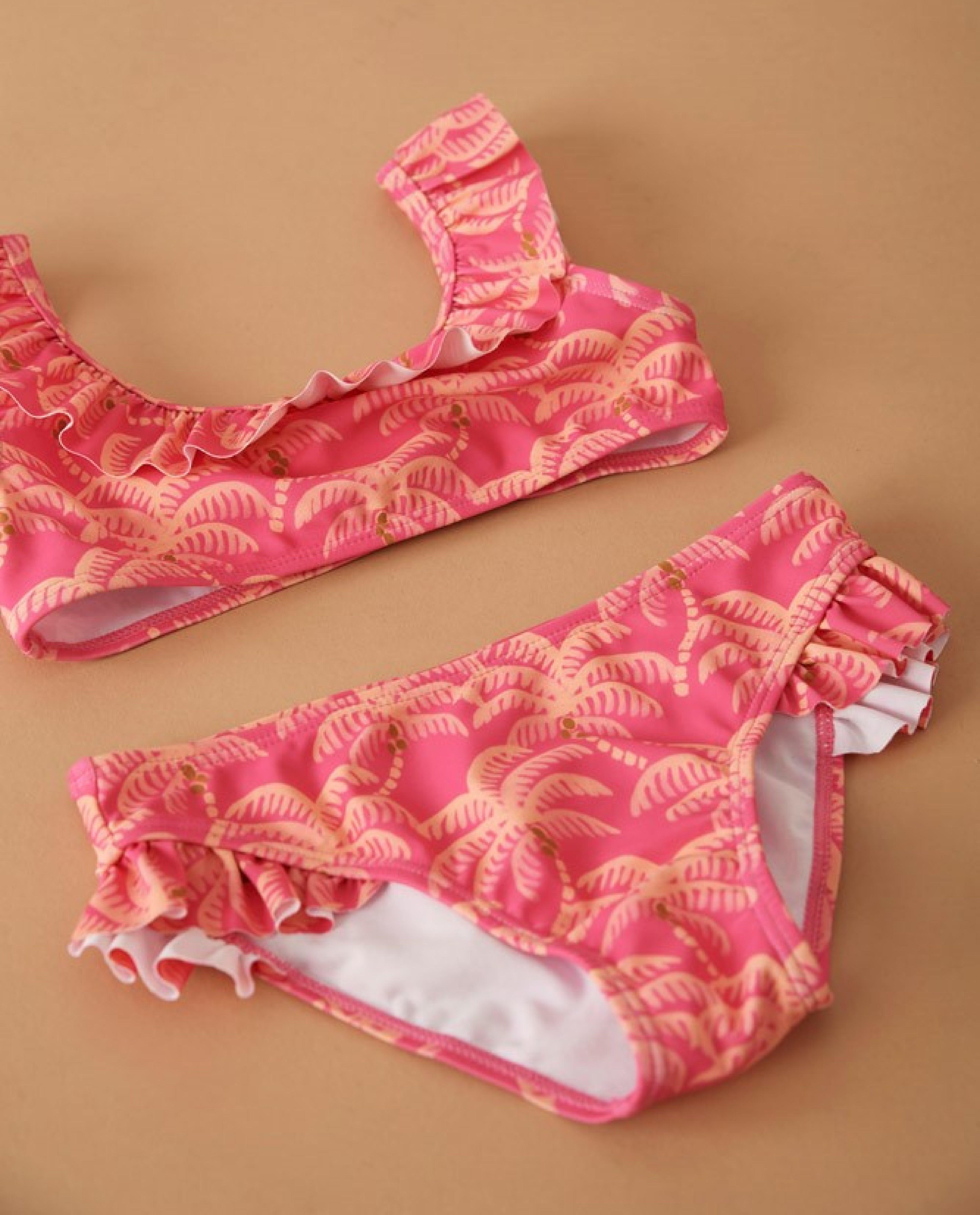 Bikini met palmboomprint, UPF 50+, 98-128 - null - jubel