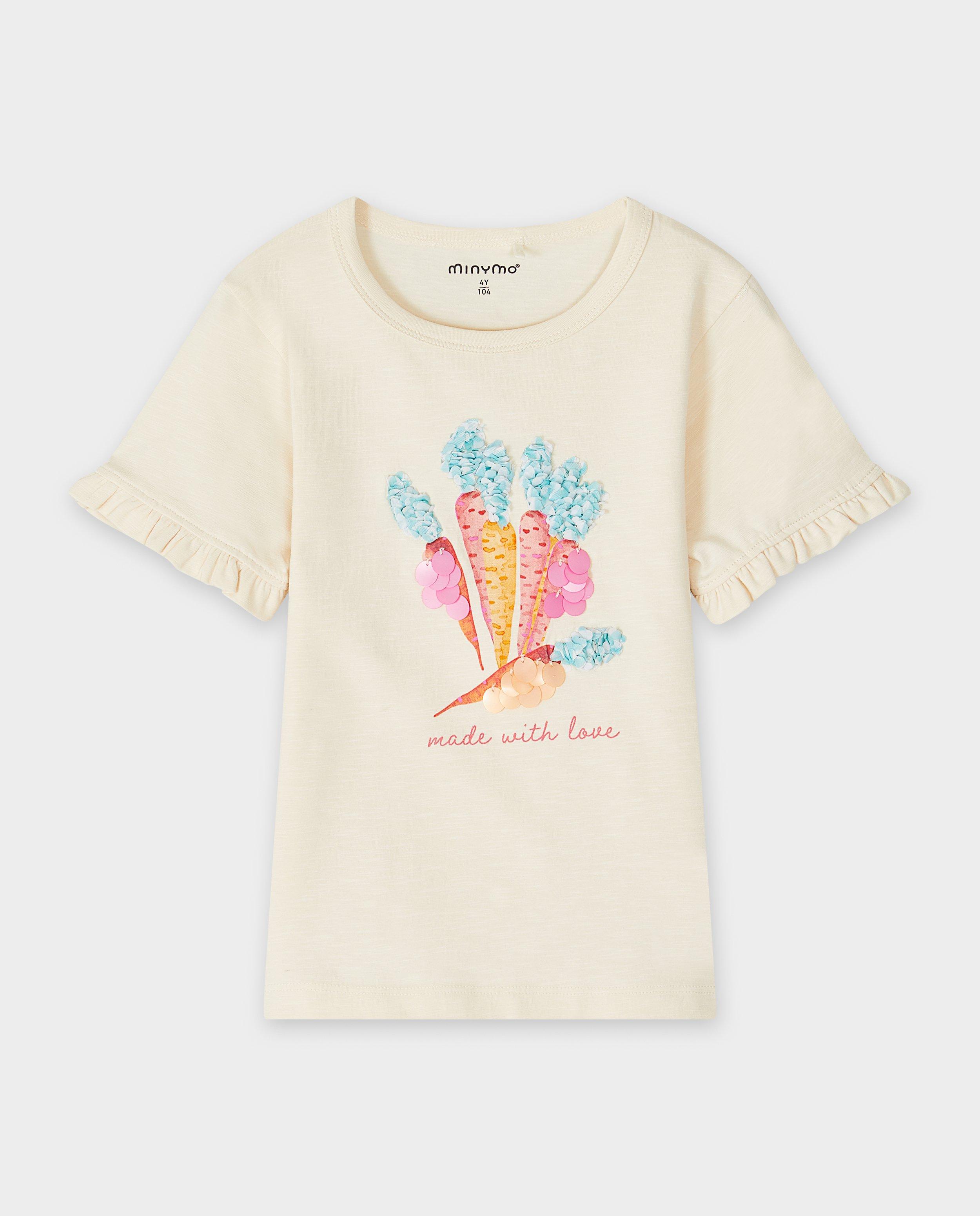 T-shirt met print wortelen - null - Minymo