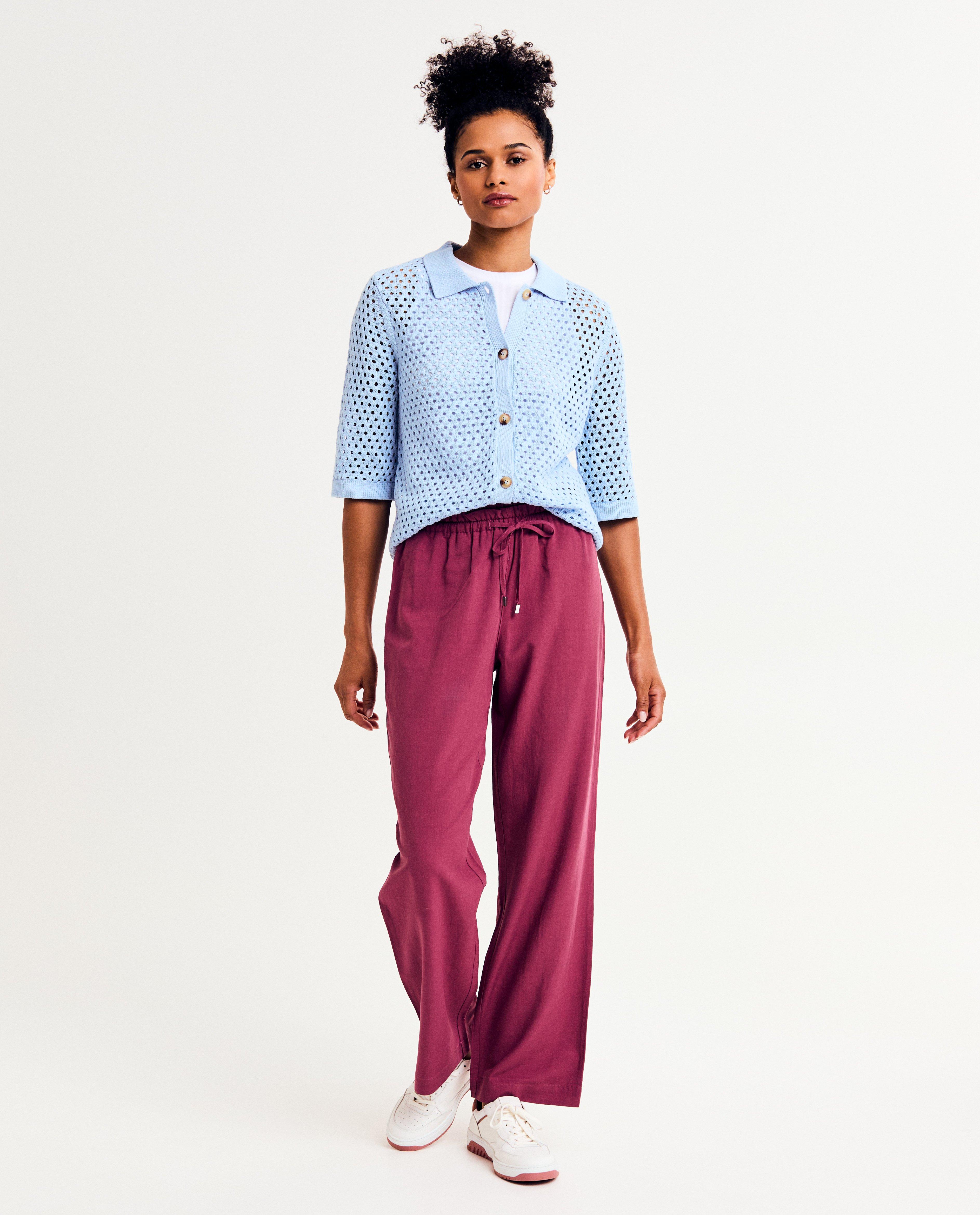 Cardigan - Gehaakte cardigan van biokatoen, XS-XXL