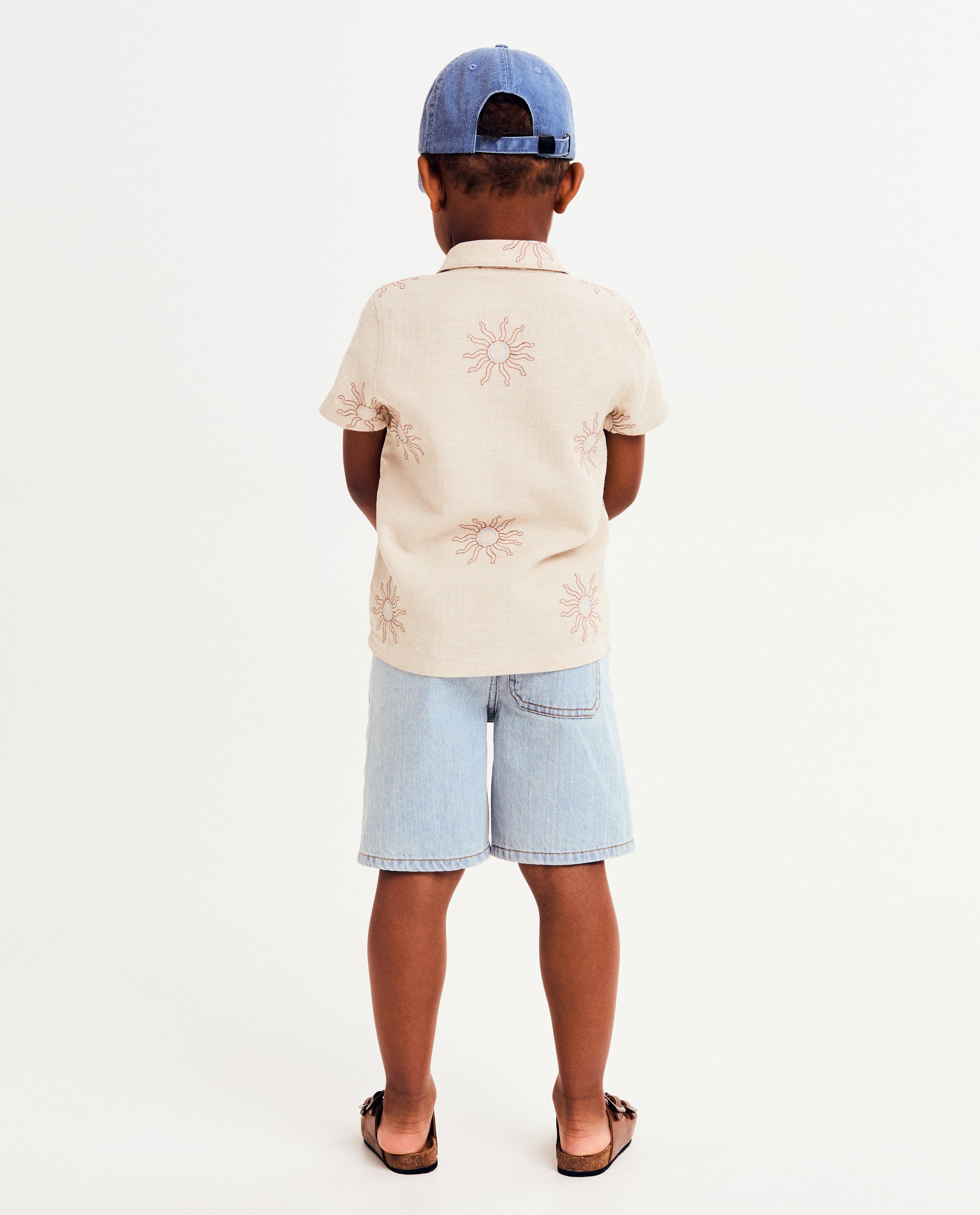 Shorts - Short en jean bleu clair, loose fit, 98-134