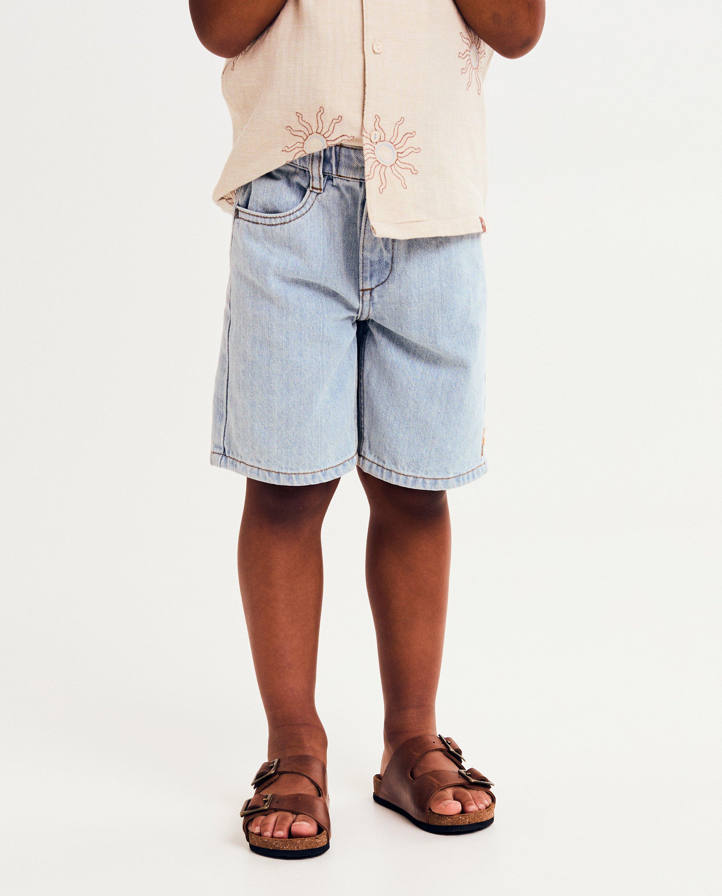 Shorts - Short en jean bleu clair, loose fit, 98-134