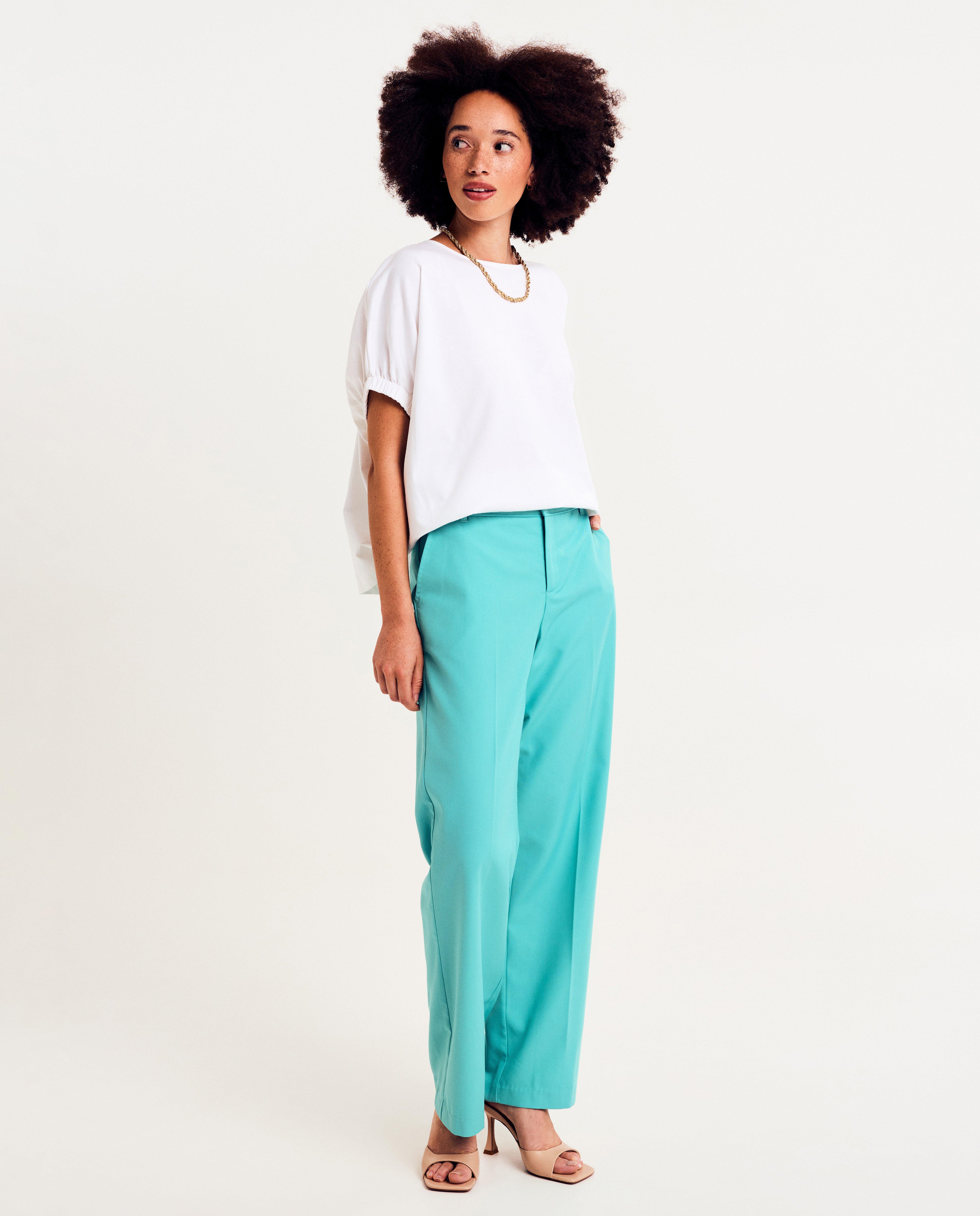 T-shirts - Lichtblauw T-shirt, oversized fit