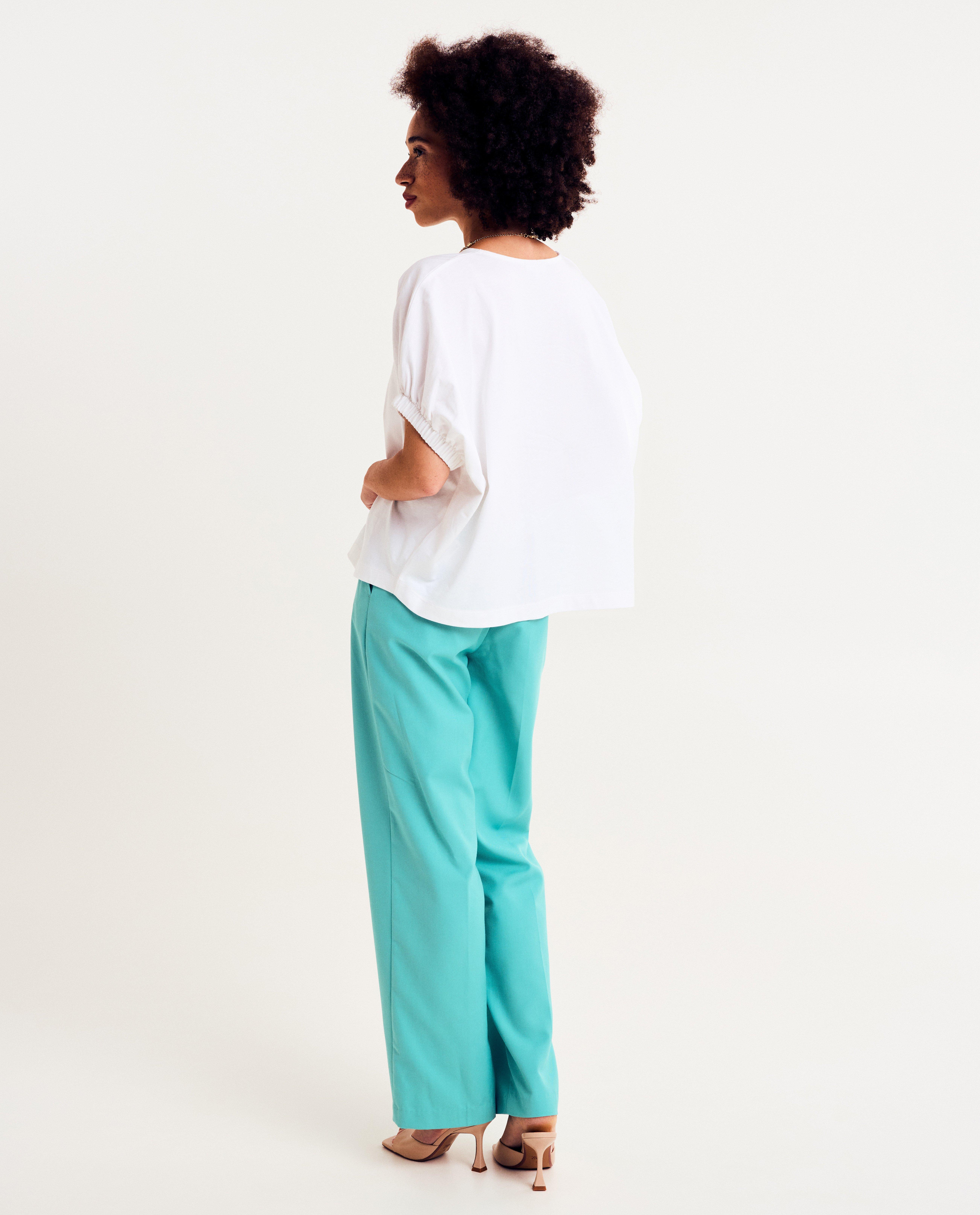 T-shirts - Lichtblauw T-shirt, oversized fit