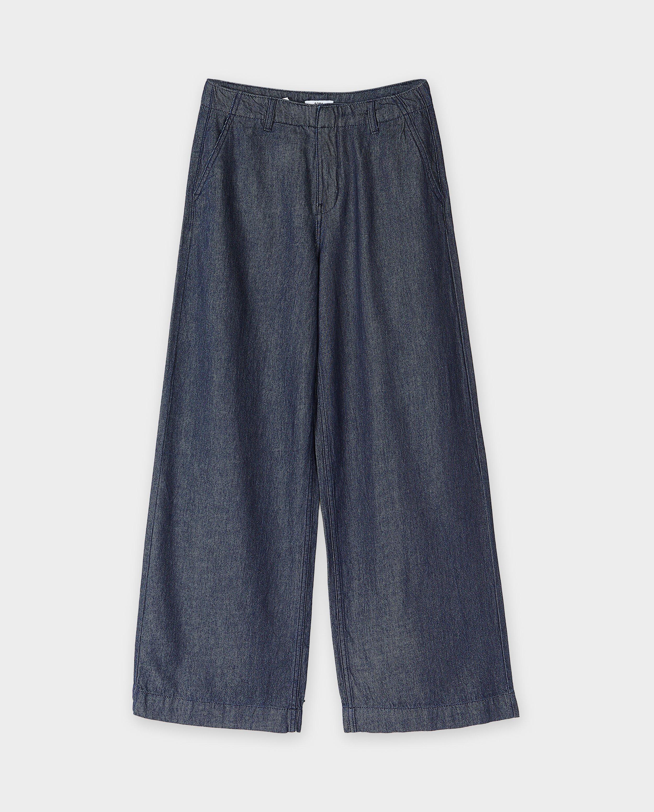 Jeans - Donkerblauwe jeans, wide fit