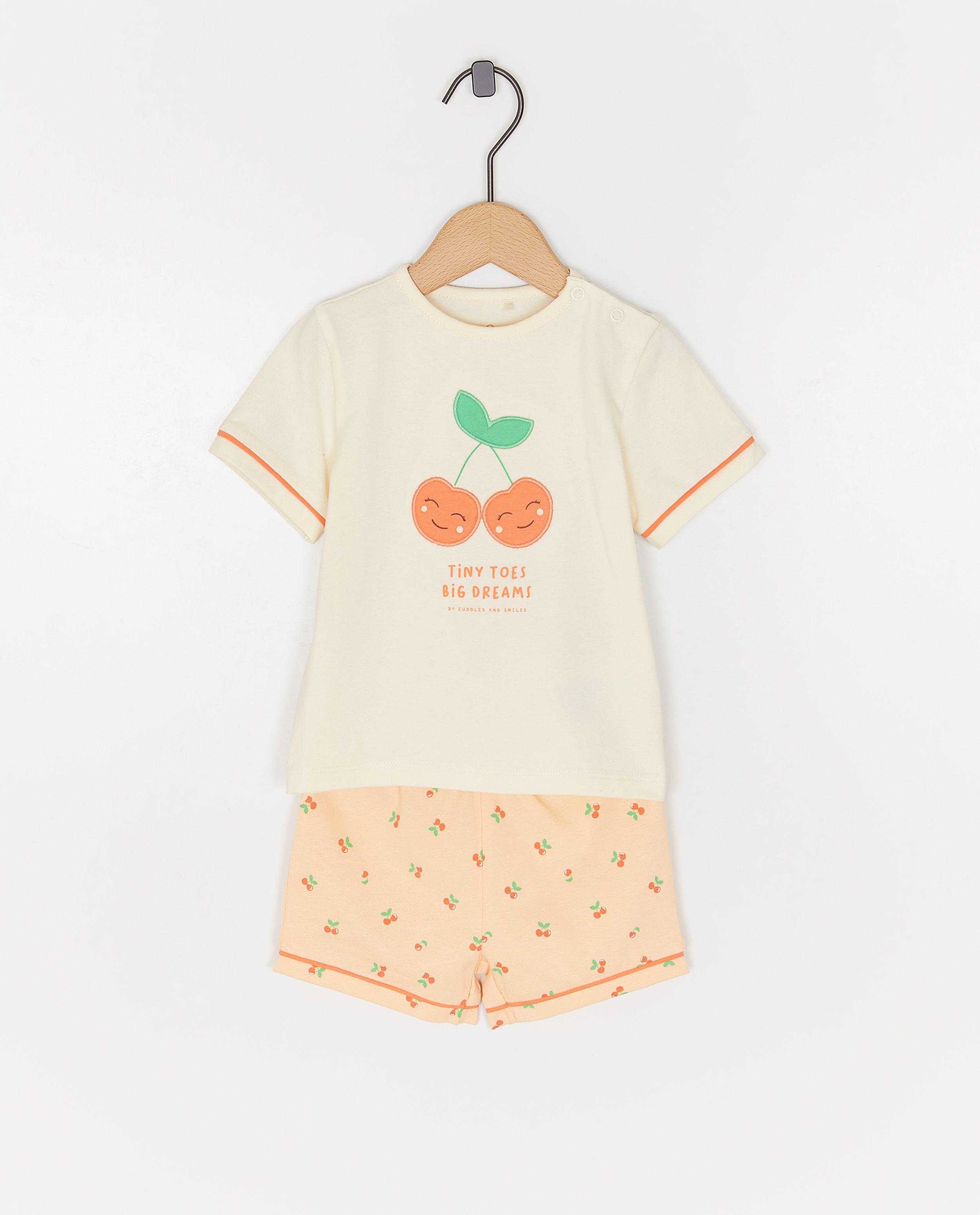 Pyjama met print kersen - null - Cuddles and Smiles