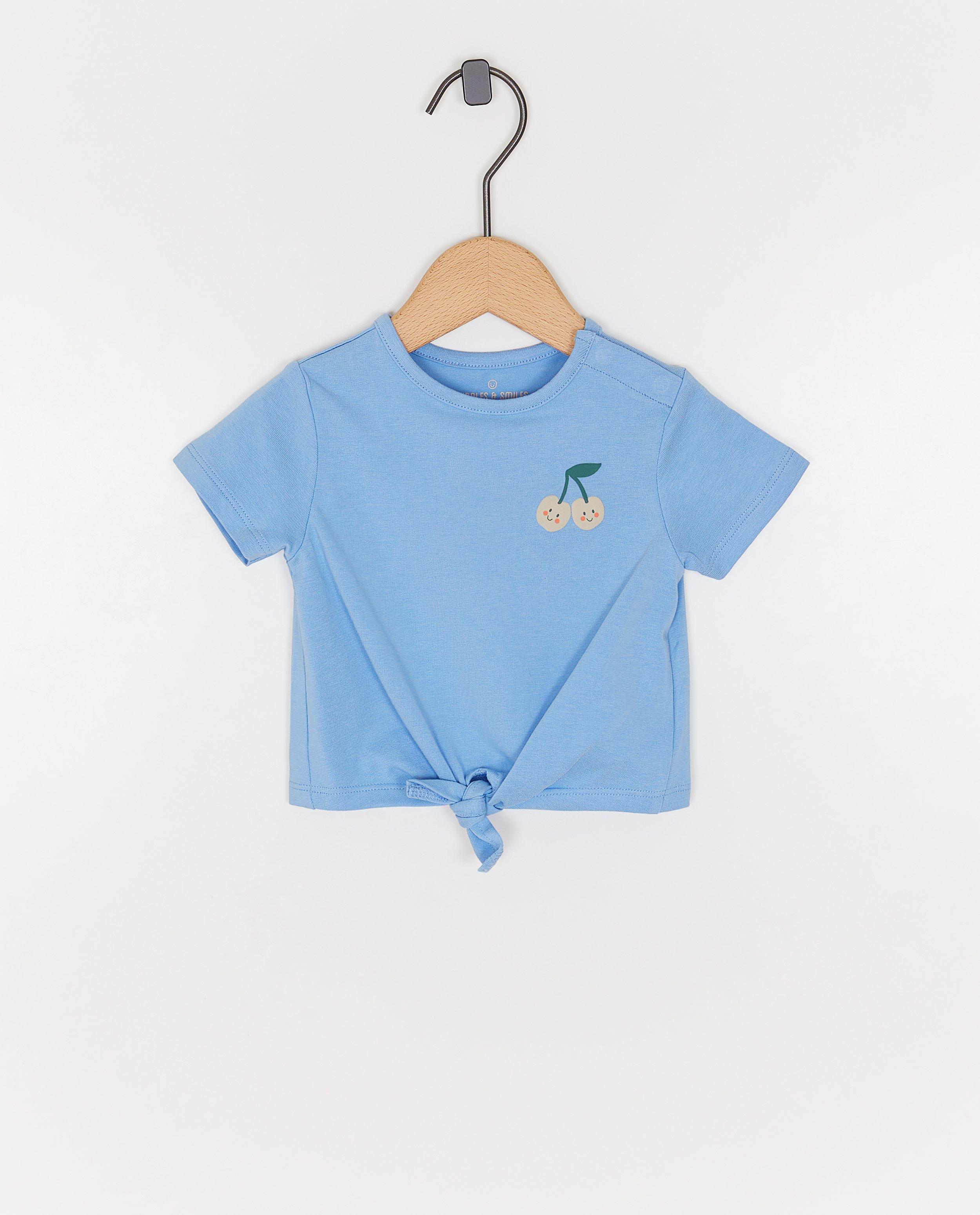 T-shirt met kleine reliëfprint - null - Cuddles and Smiles