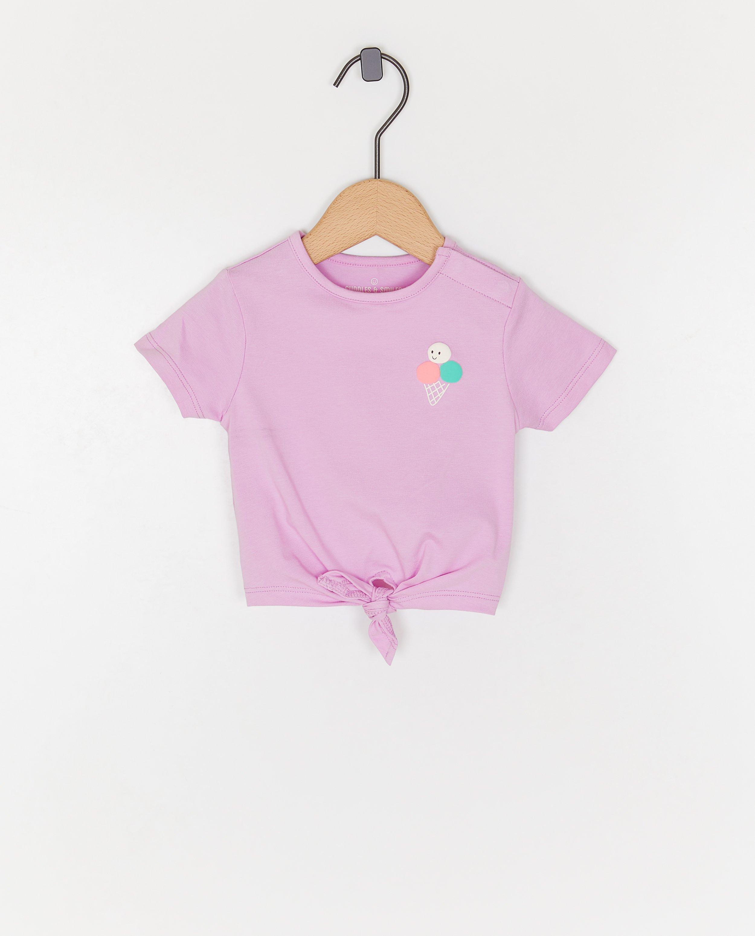 T-shirt met kleine reliëfprint - null - Cuddles and Smiles