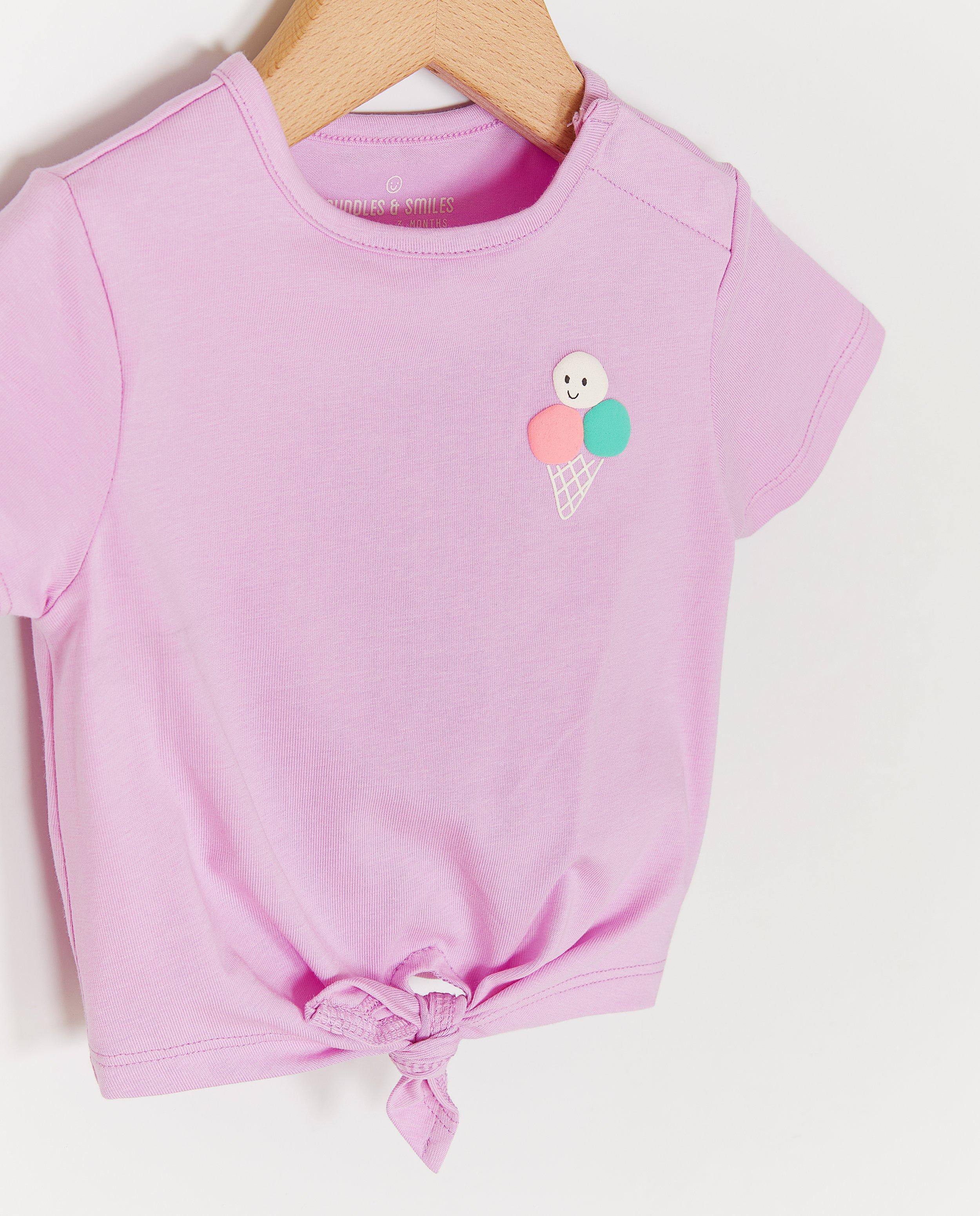 T-shirts - T-shirt met kleine reliëfprint
