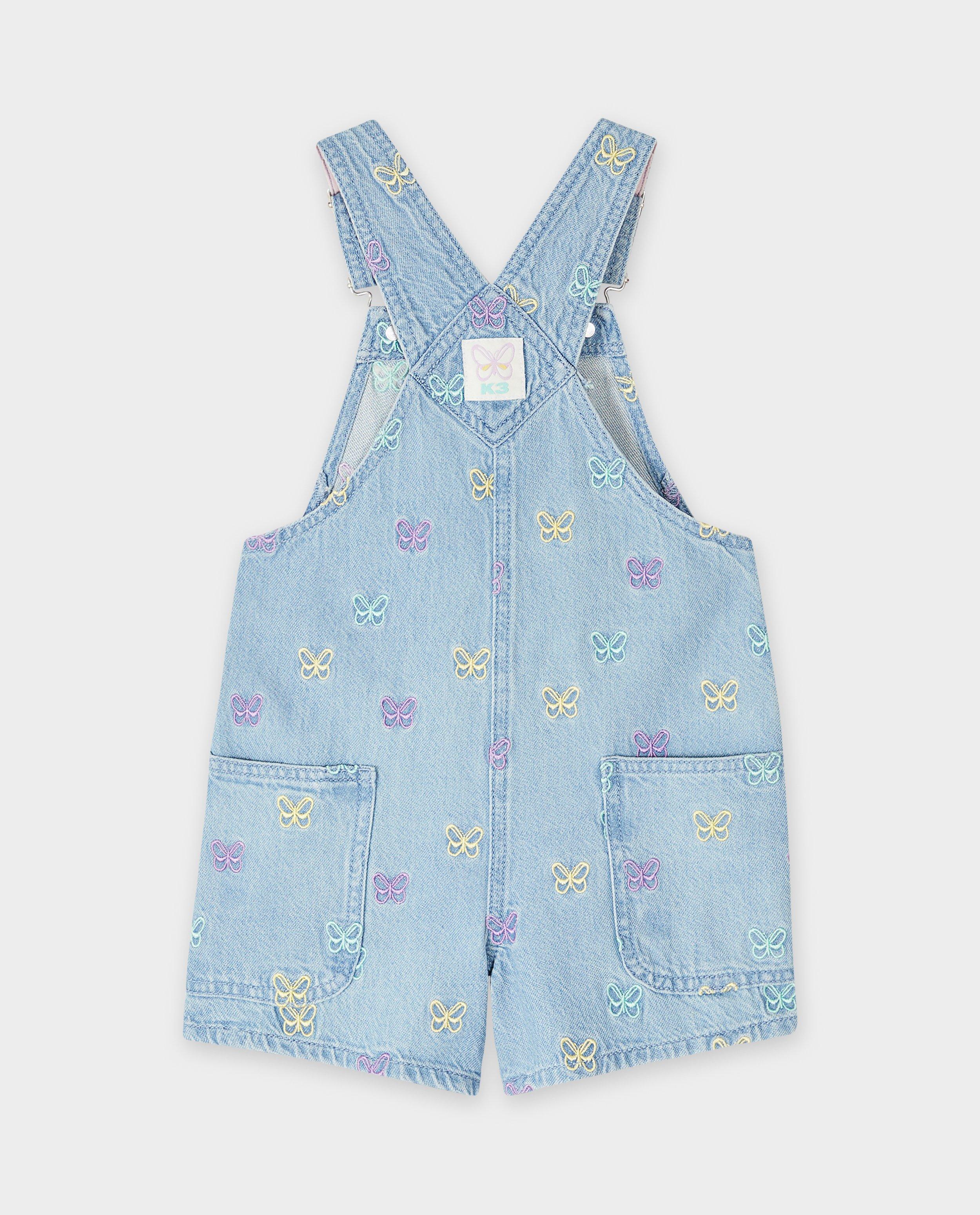 Shorten - Jeanssalopette met geborduurde vlinders, 98-140