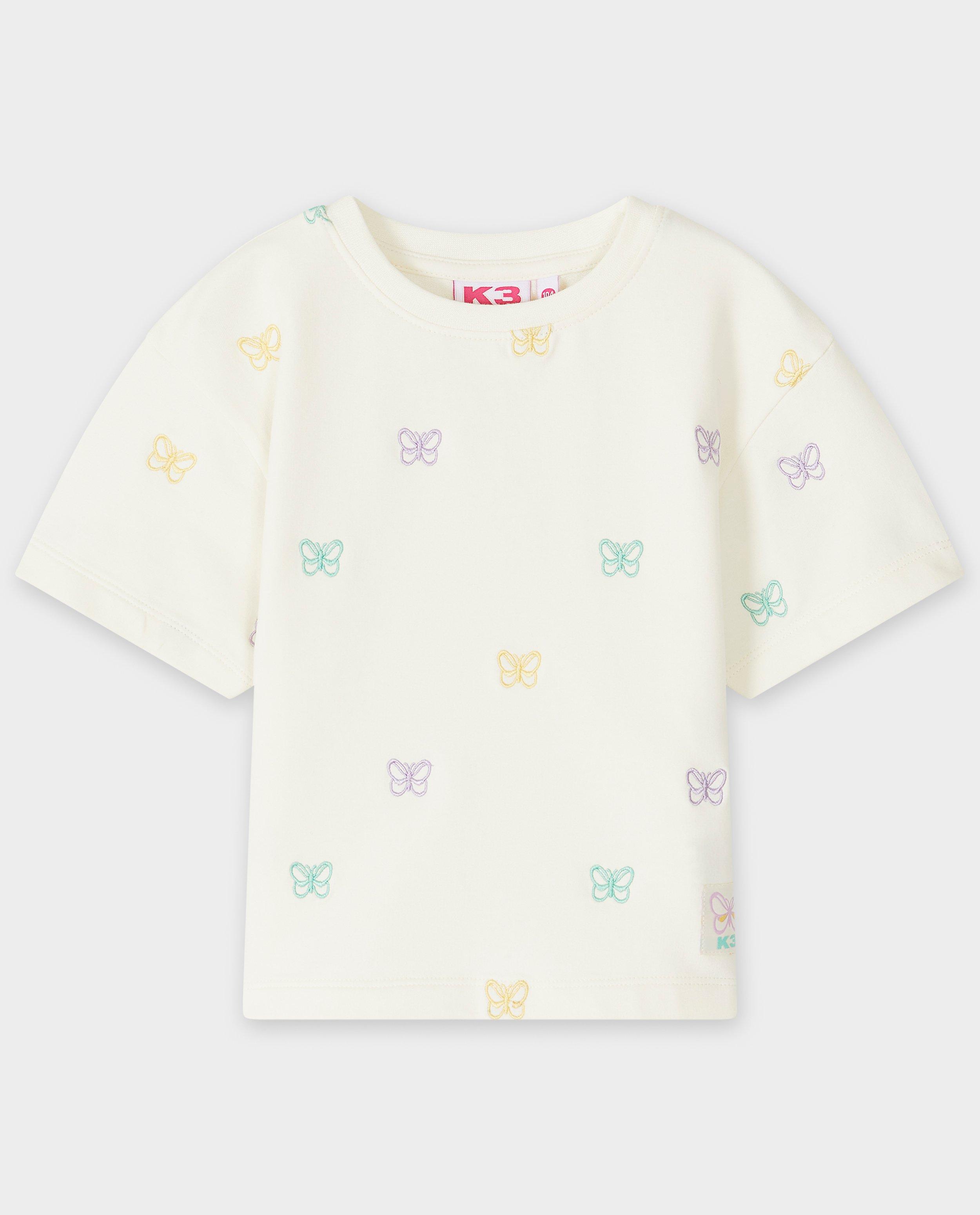 T-shirts - T-shirt met geborduurde vlinders, 98-140