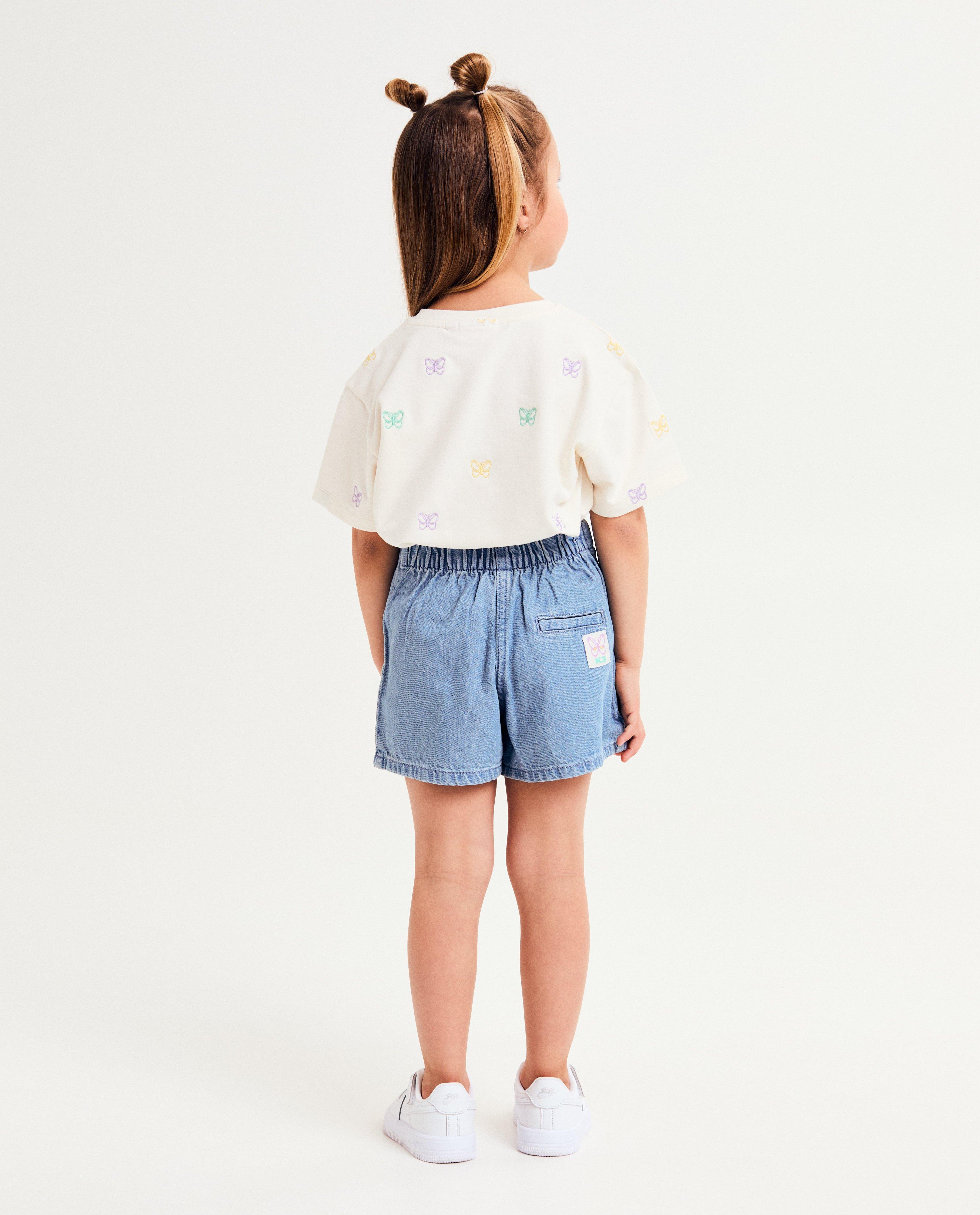 Shorts - Short en jean avec papillons brodés, 98-140