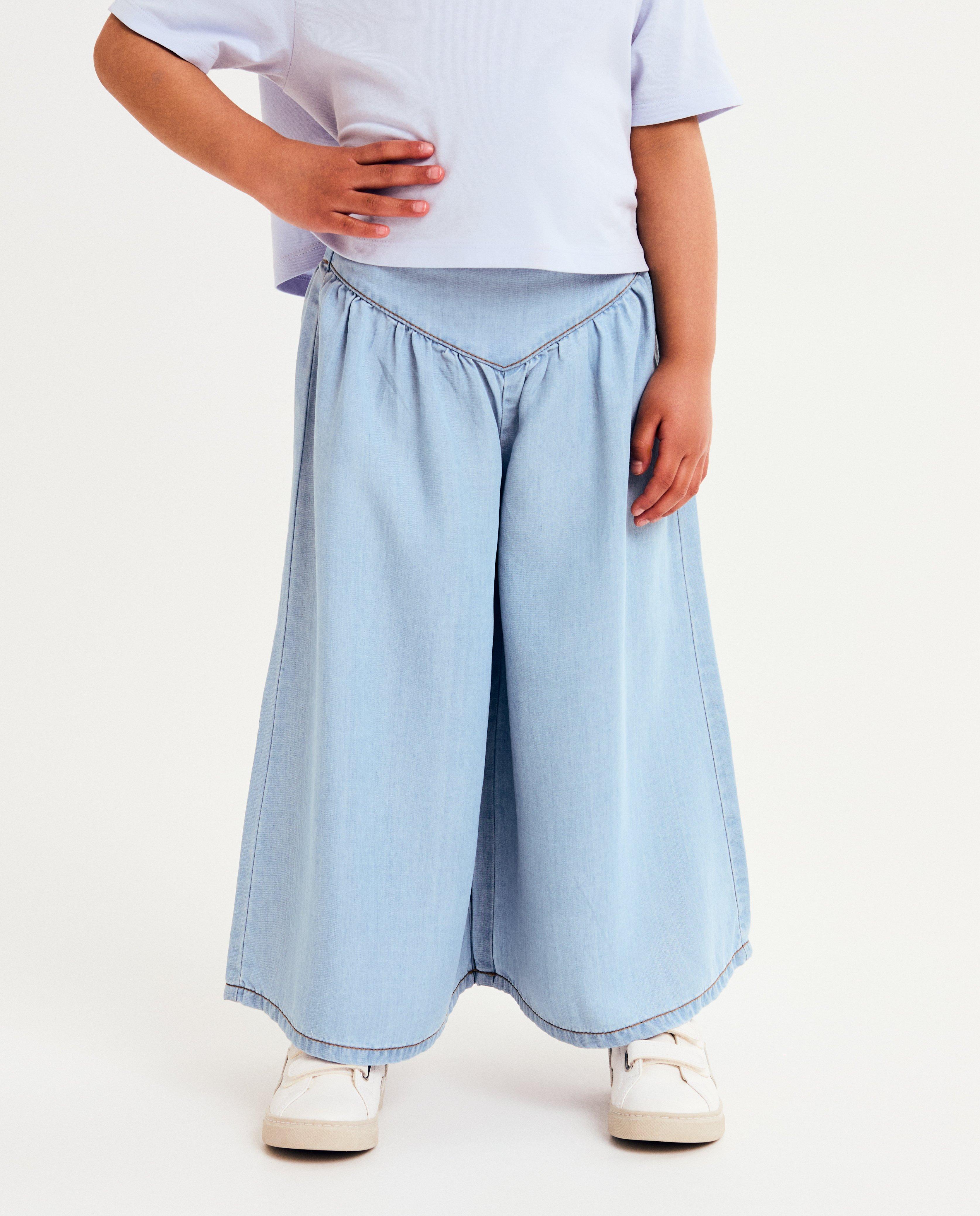 Shorten - Blauwe jeansbroek, extra wide fit